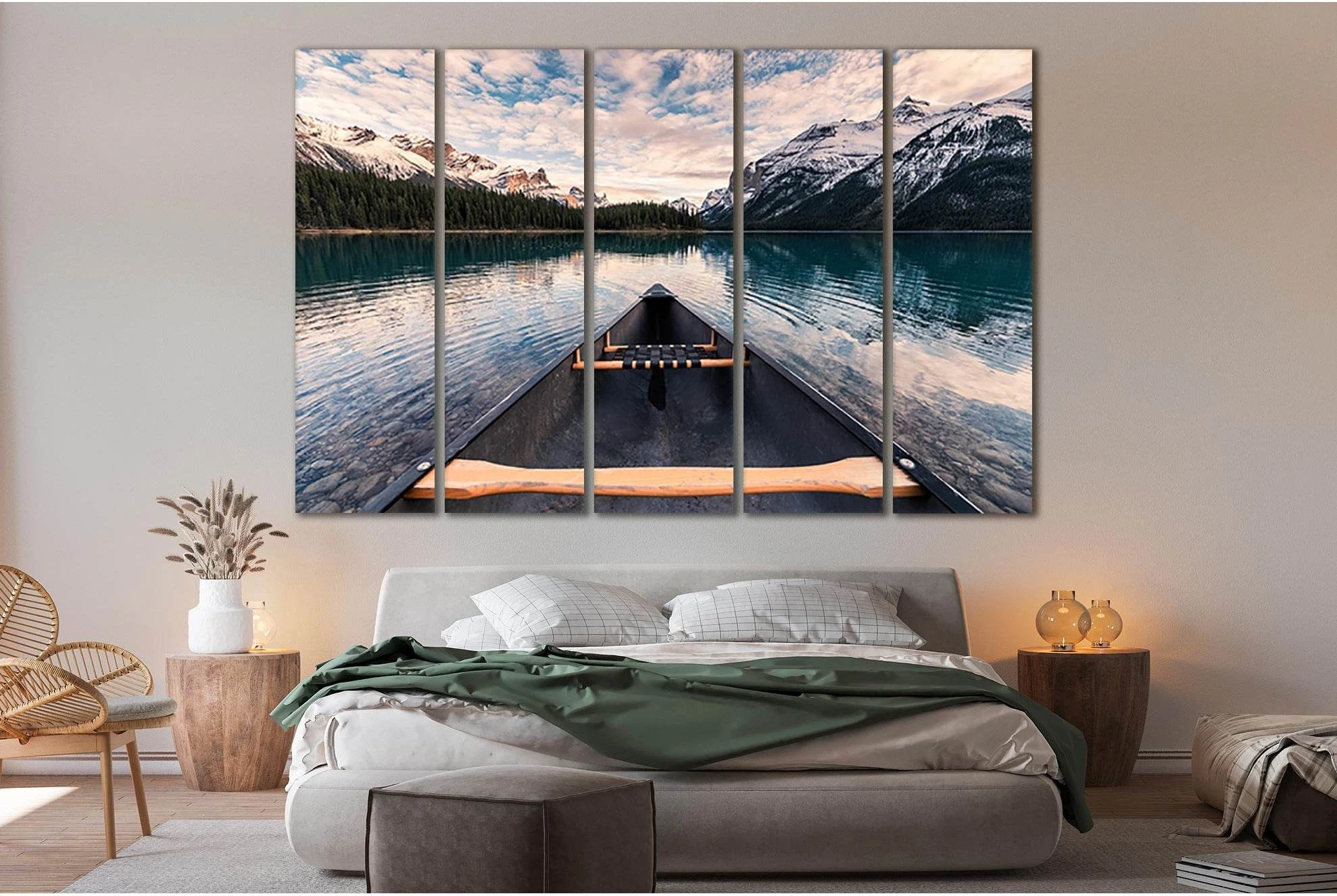 Maligne Lake №Sl41 Ready to Hang Canvas Print - Zellart Canvas Prints 0new, ALL_Products, Nature & Landscapes Canvas Print