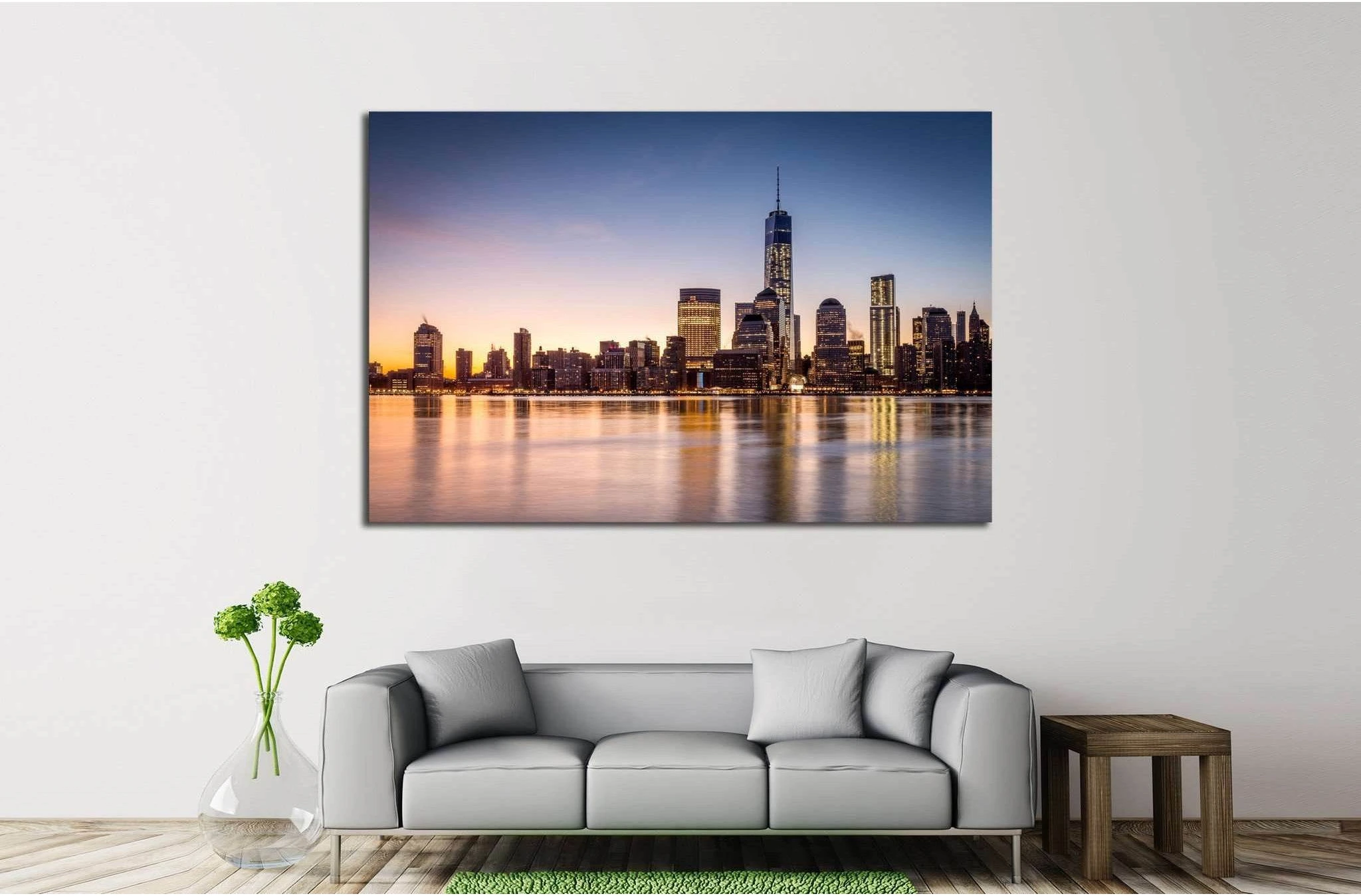 Manhattan №587 Ready to Hang Canvas Print - Zellart Canvas Prints 0_NY_ART, ALL_Products, s-587
