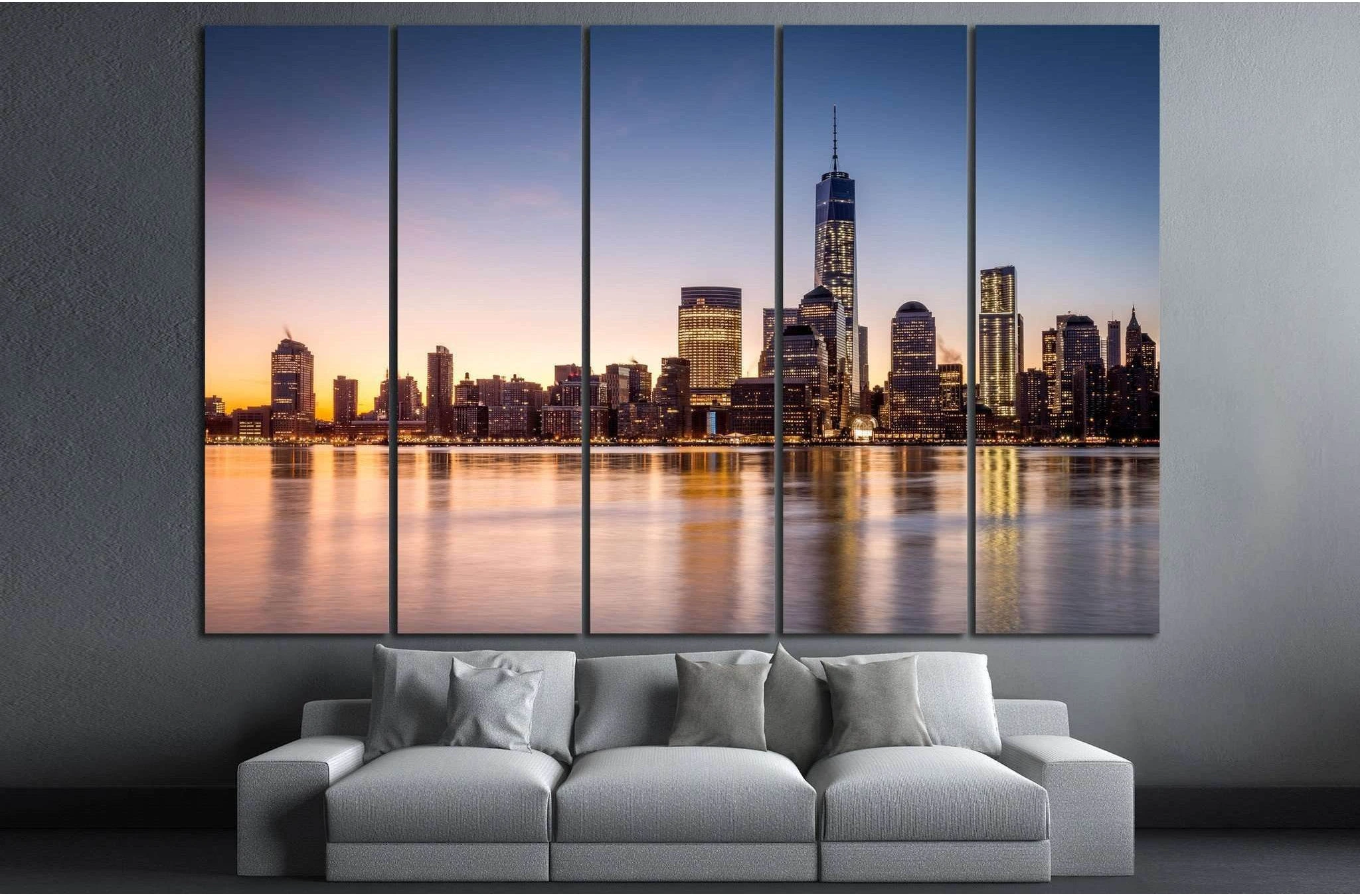 Manhattan №587 Ready to Hang Canvas Print - Zellart Canvas Prints 0_NY_ART, ALL_Products, s-587