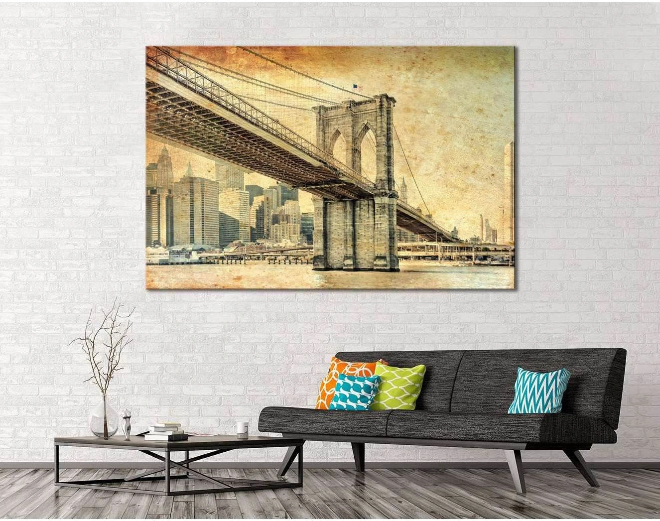 Manhattan Bridge №119 Ready to Hang Canvas Print - Zellart Canvas Prints 0_NY_ART, ALL_Products, wd-119