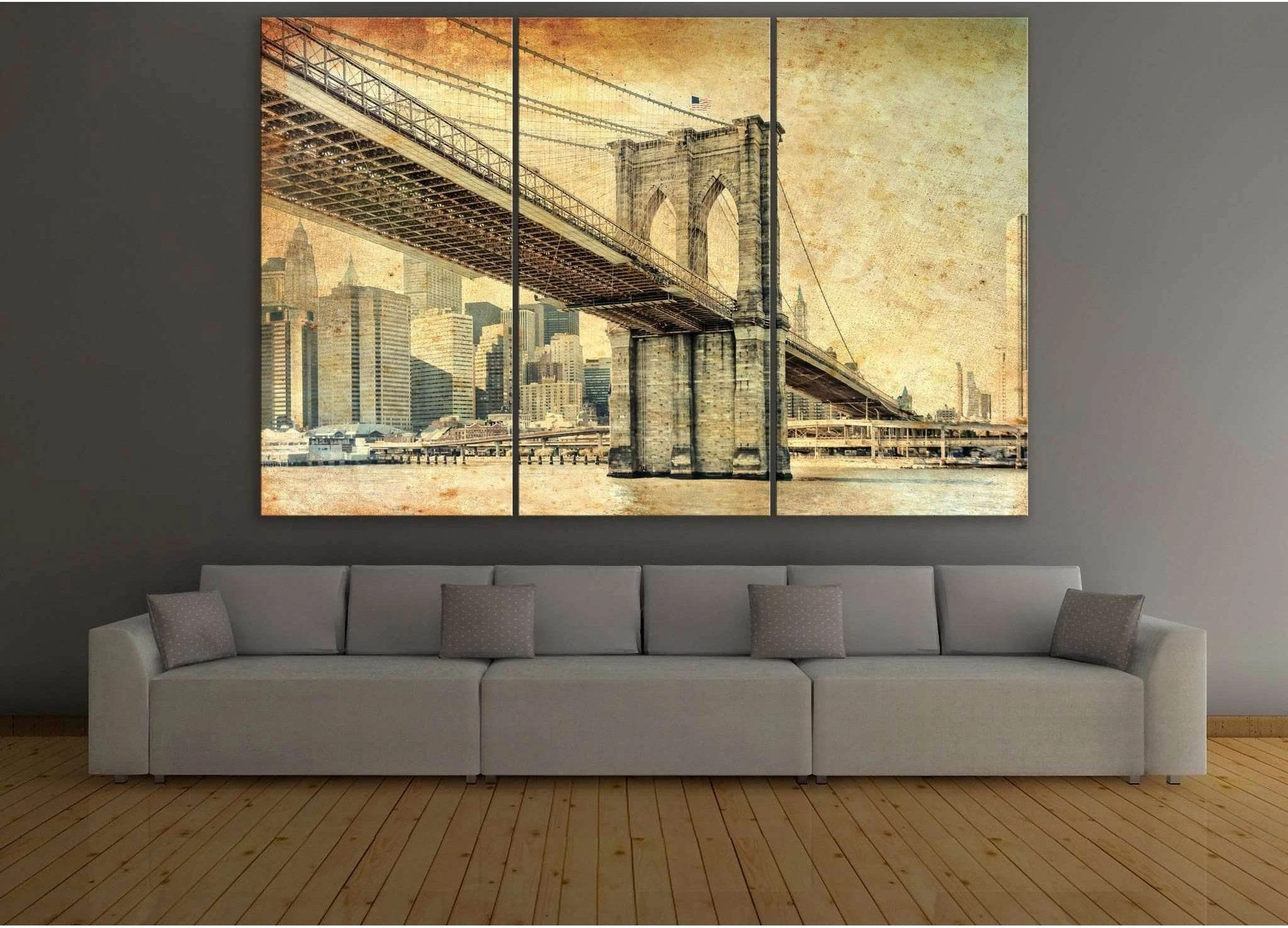 Manhattan Bridge №119 Ready to Hang Canvas Print - Zellart Canvas Prints 0_NY_ART, ALL_Products, wd-119