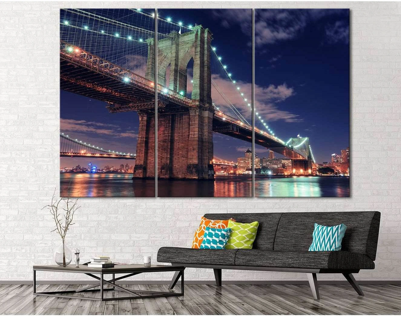 Manhattan Bridge №122 Ready to Hang Canvas Print - Zellart Canvas Prints 0_NY_ART, ALL_Products, wd-122