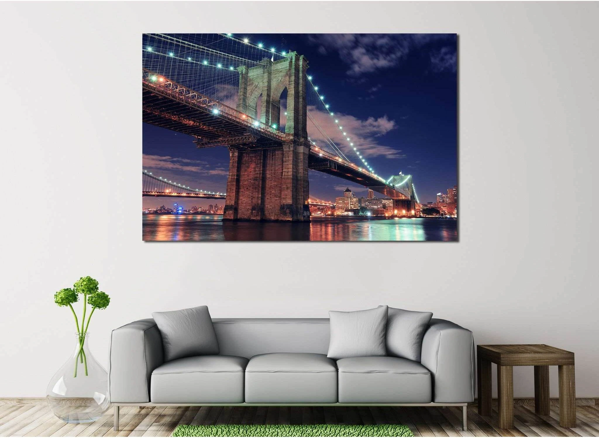 Manhattan Bridge №122 Ready to Hang Canvas Print - Zellart Canvas Prints 0_NY_ART, ALL_Products, wd-122