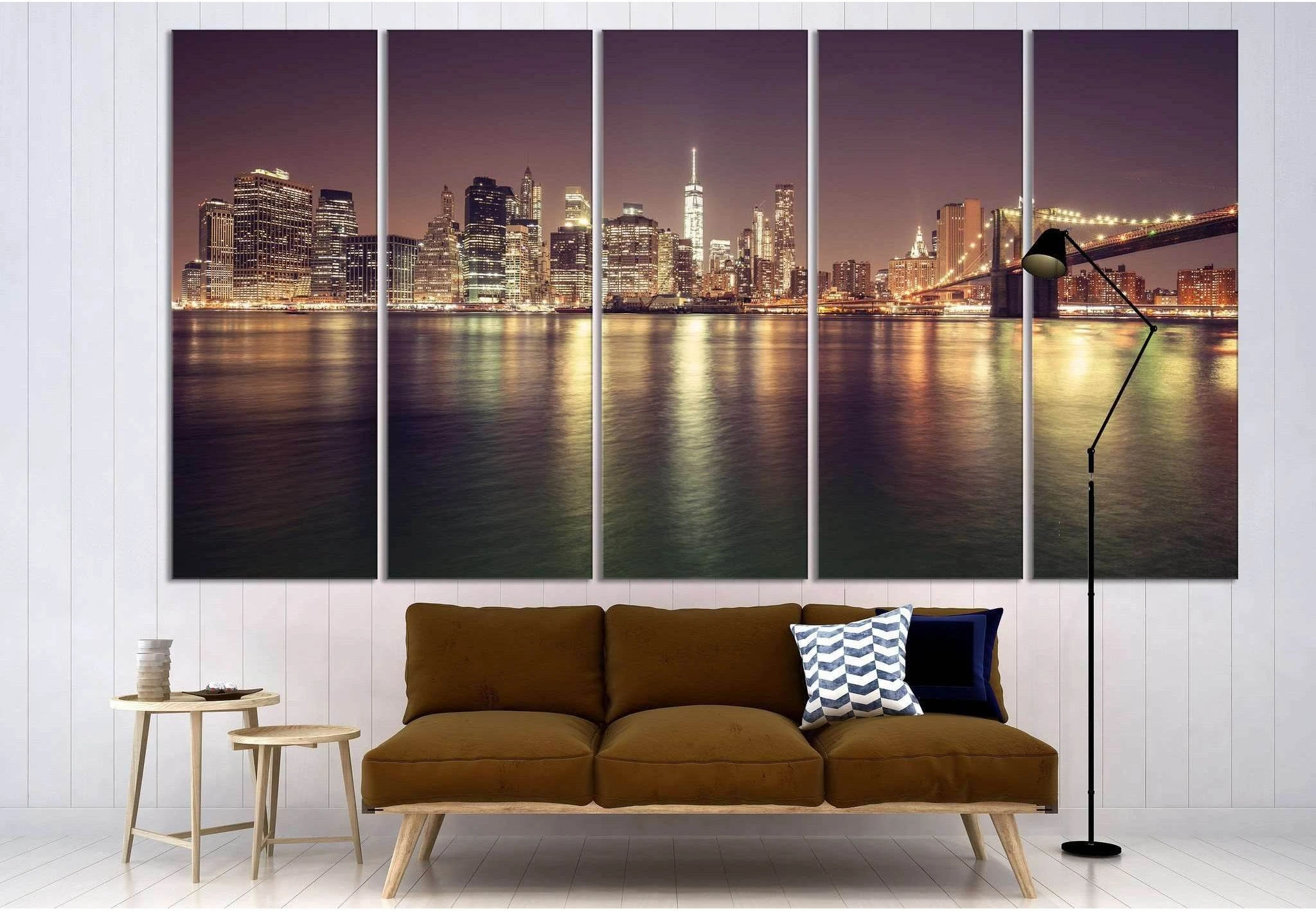 Manhattan Cityscape №3022 Ready to Hang Canvas Print - Zellart Canvas Prints 0_NY_ART, ALL_Products, z-3022