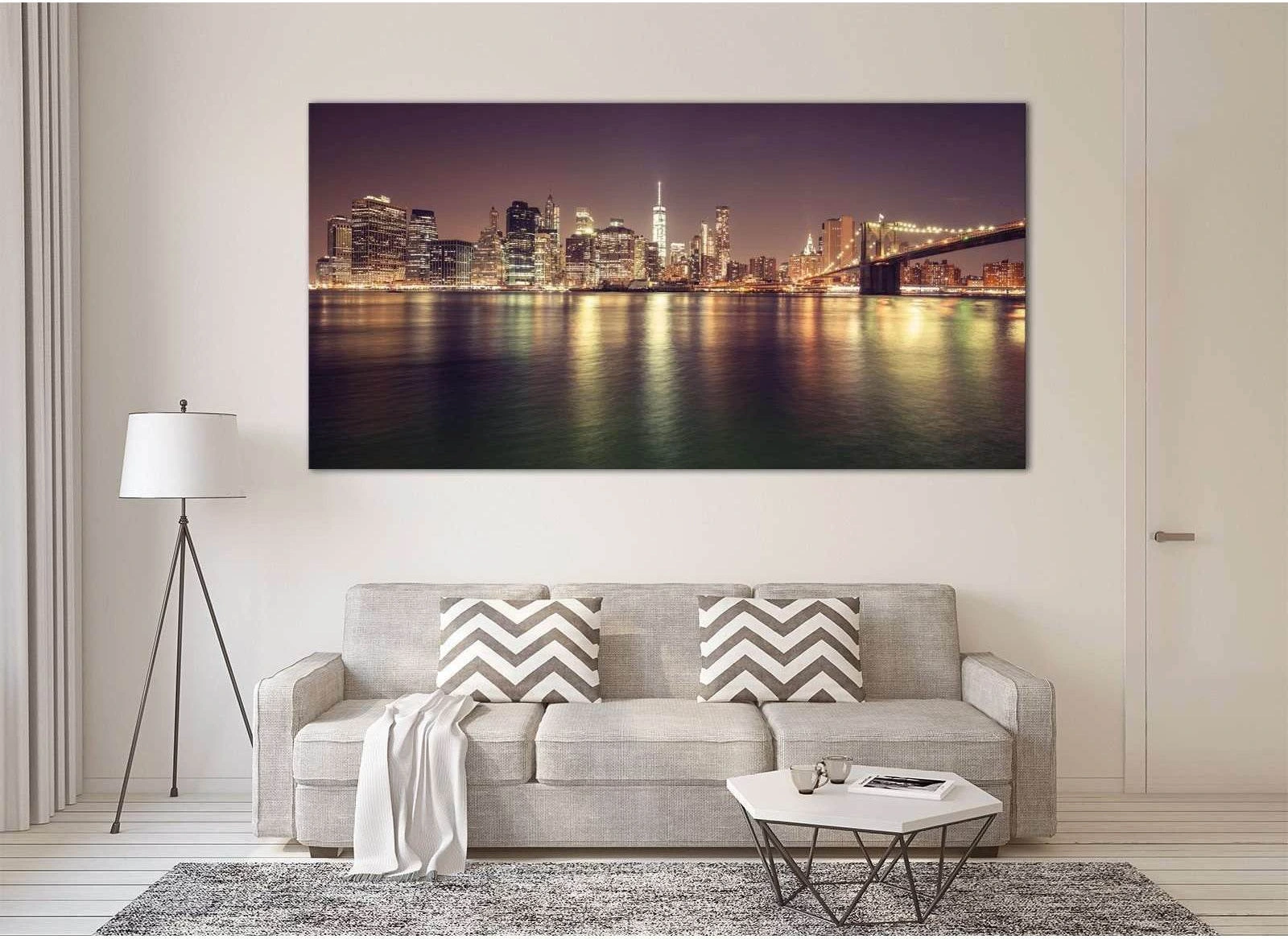 Manhattan Cityscape №3022 Ready to Hang Canvas Print - Zellart Canvas Prints 0_NY_ART, ALL_Products, z-3022