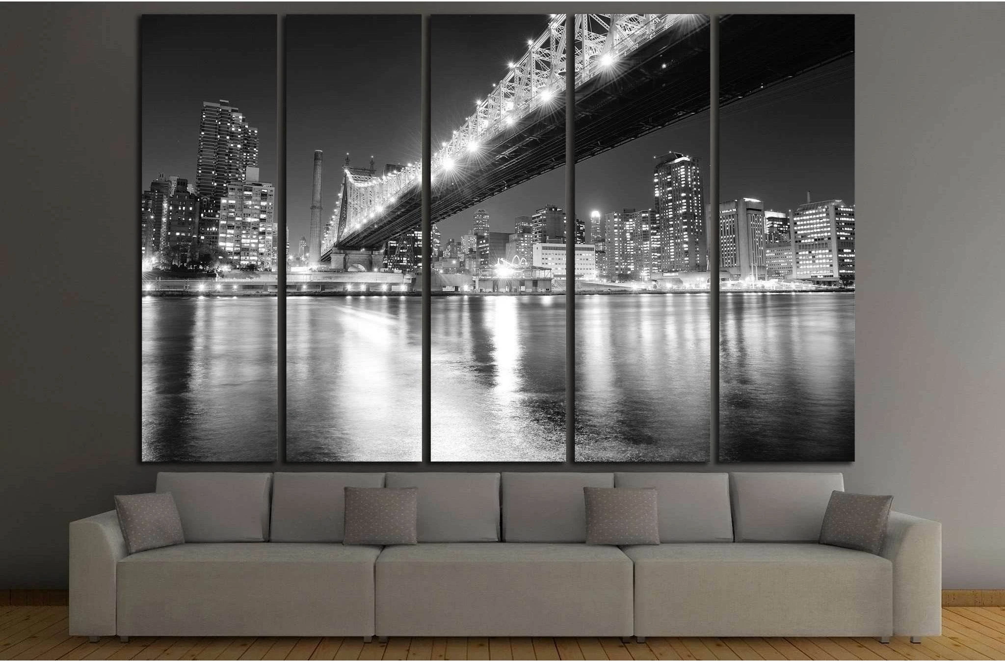Manhattan skyline №776 Ready to Hang Canvas Print - Zellart Canvas Prints 0_NY_ART, ALL_Products, s-776