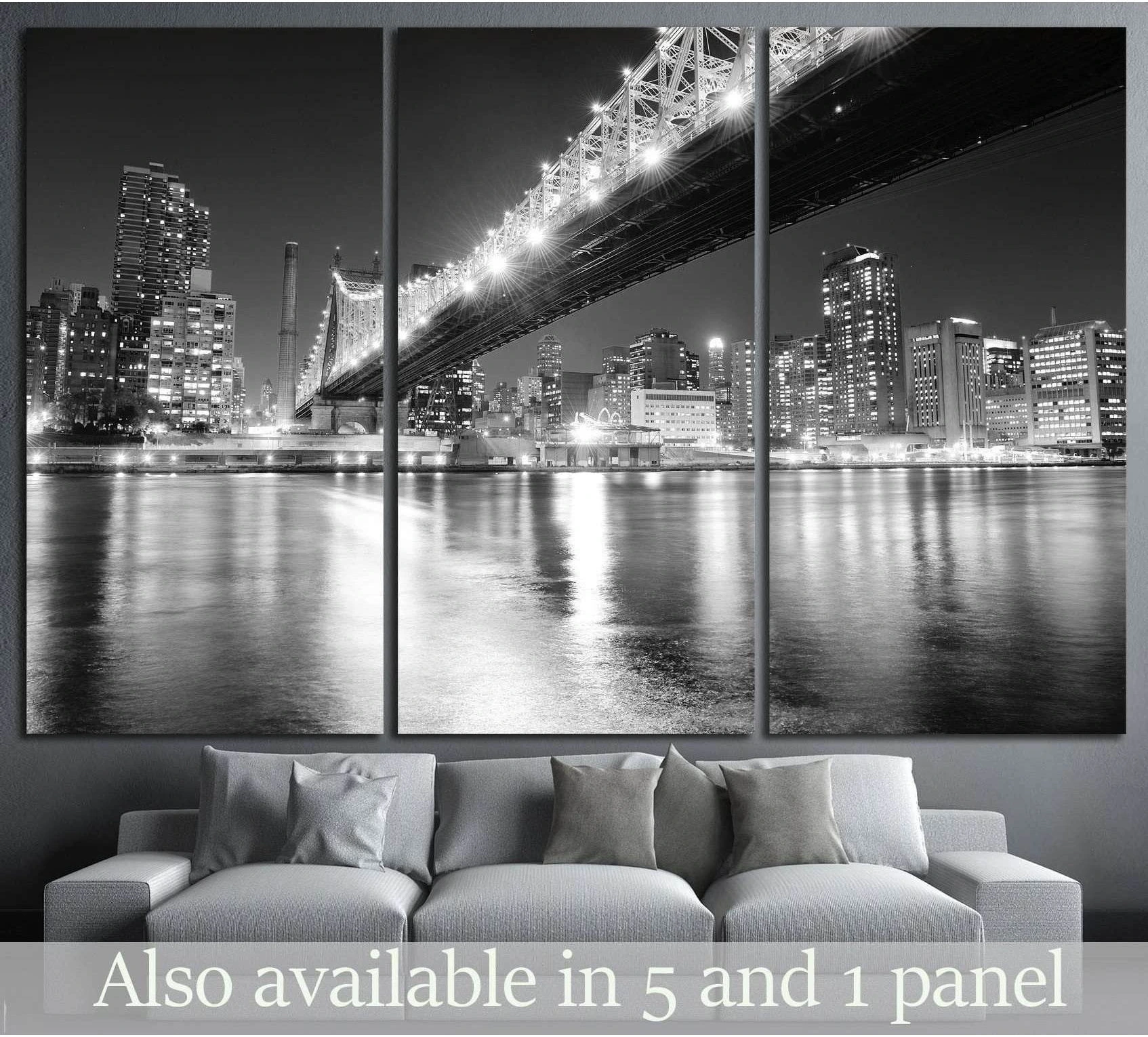 Manhattan skyline №776 Ready to Hang Canvas Print - Zellart Canvas Prints 0_NY_ART, ALL_Products, s-776