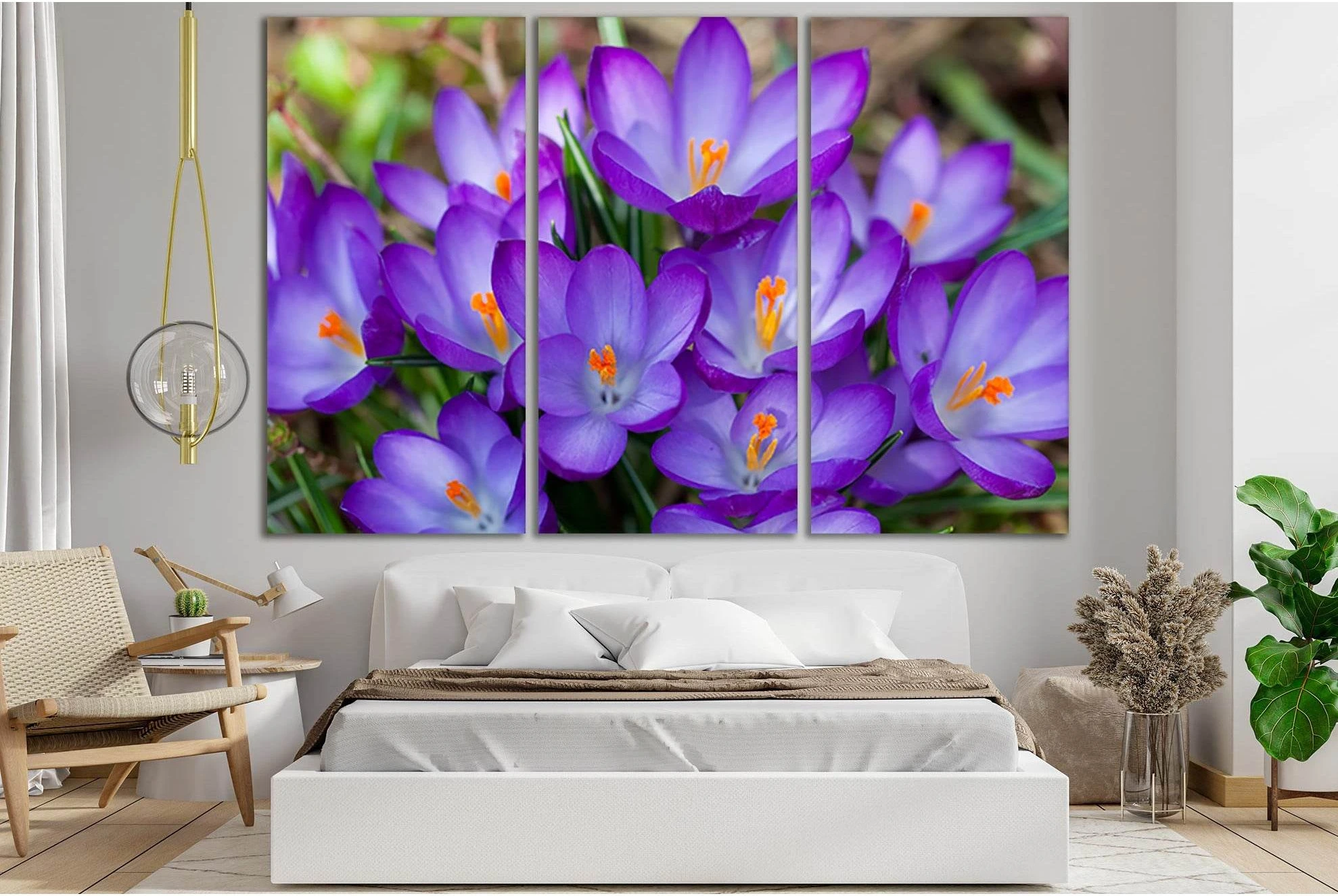 Many Purple Flowers №SL702 Ready to Hang Canvas Print - Zellart Canvas Prints 0new, ALL_Products, Floral & Botanical Wall Art