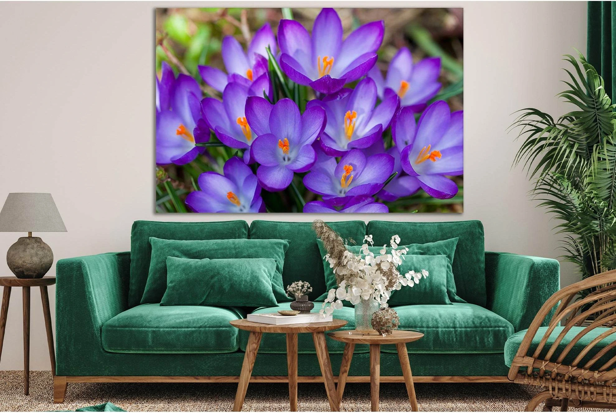 Many Purple Flowers №SL702 Ready to Hang Canvas Print - Zellart Canvas Prints 0new, ALL_Products, Floral & Botanical Wall Art