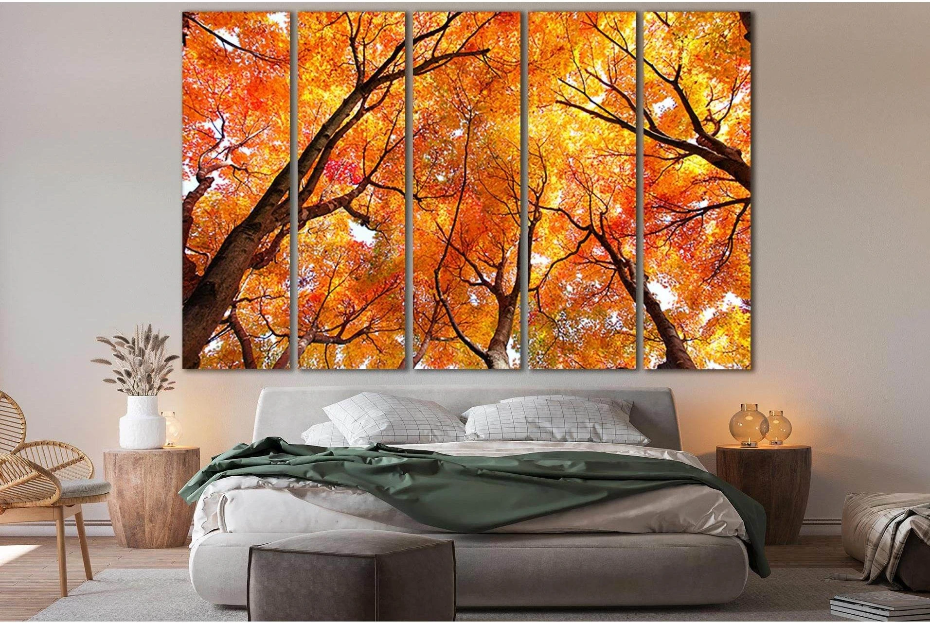 Maple Tree In Autumn №SL656 Ready to Hang Canvas Print - Zellart Canvas Prints 0new, ALL_Products, Autumn Wall Art