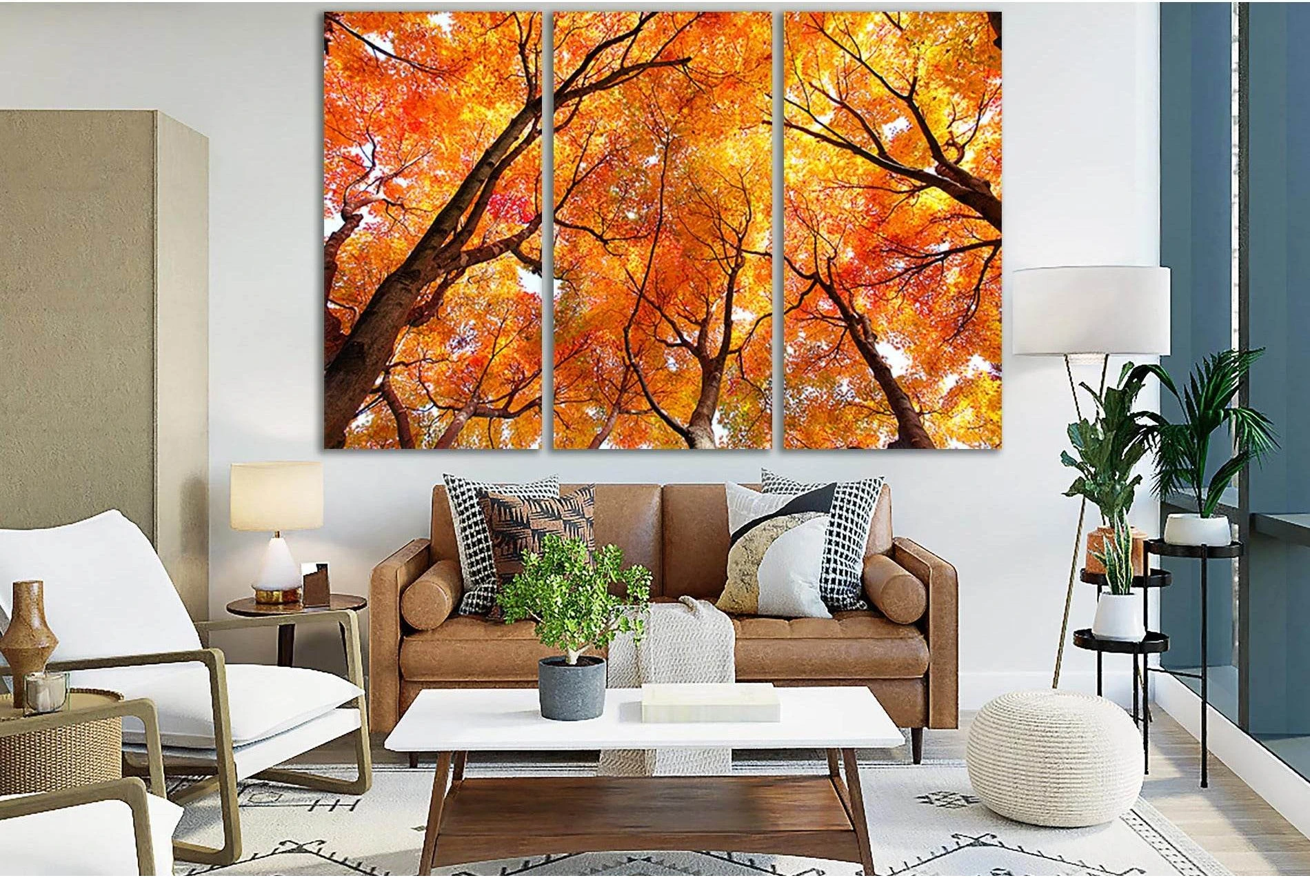 Maple Tree In Autumn №SL656 Ready to Hang Canvas Print - Zellart Canvas Prints 0new, ALL_Products, Autumn Wall Art