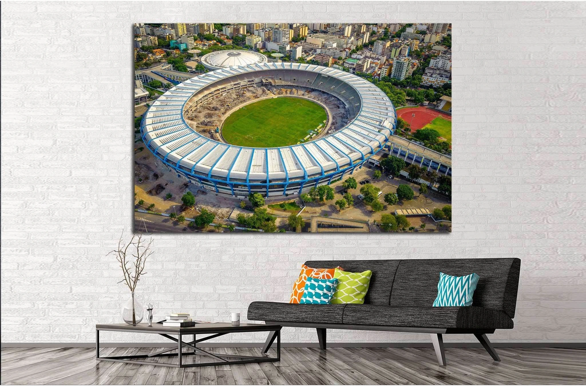 Maracana Stadium, Rio De Janeiro, Brazil №1167 Ready to Hang Canvas Print - Zellart Canvas Prints ALL_Products, s-1167