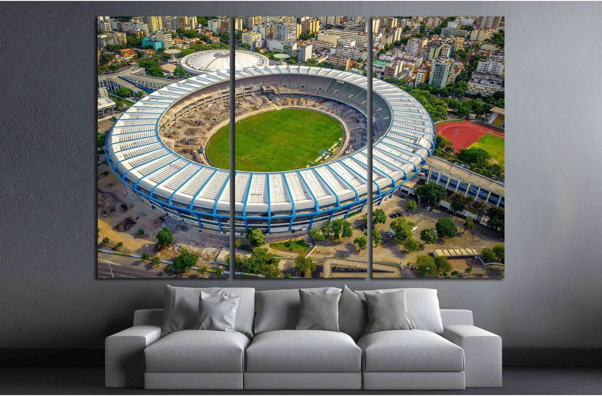 Maracana Stadium, Rio De Janeiro, Brazil №1167 Ready to Hang Canvas Print - Zellart Canvas Prints ALL_Products, s-1167