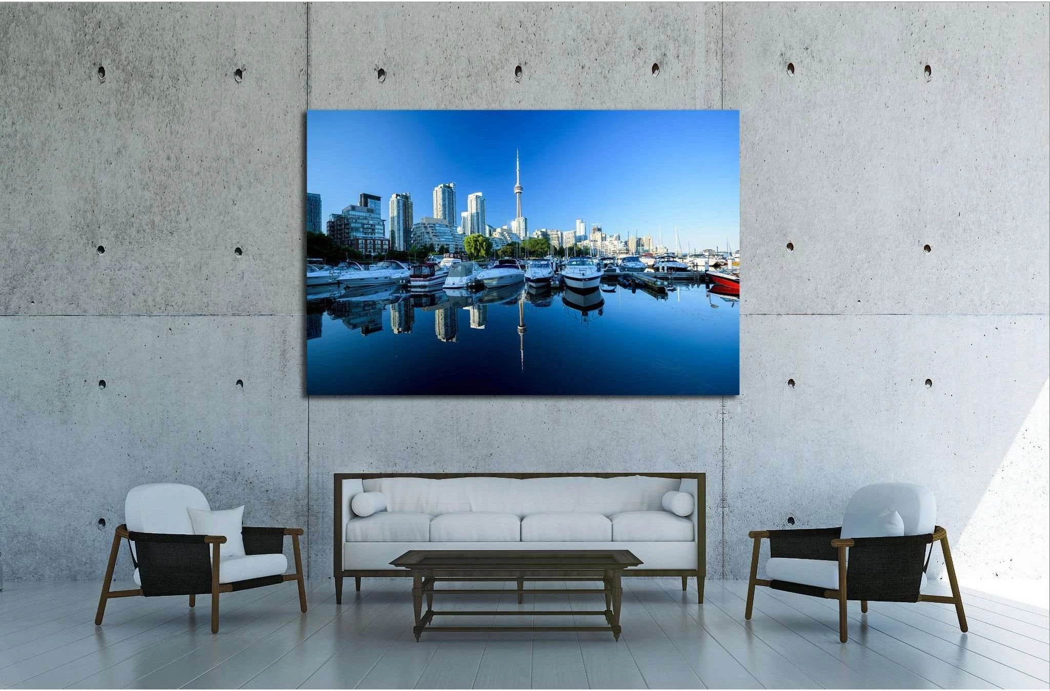 Marina Quay West, Ontario, Toronto, Canada №2022 Ready to Hang Canvas Print - Zellart Canvas Prints ALL_Products, s-2022