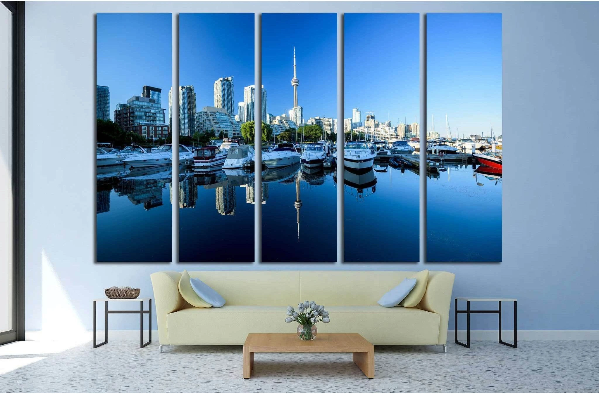 Marina Quay West, Ontario, Toronto, Canada №2022 Ready to Hang Canvas Print - Zellart Canvas Prints ALL_Products, s-2022