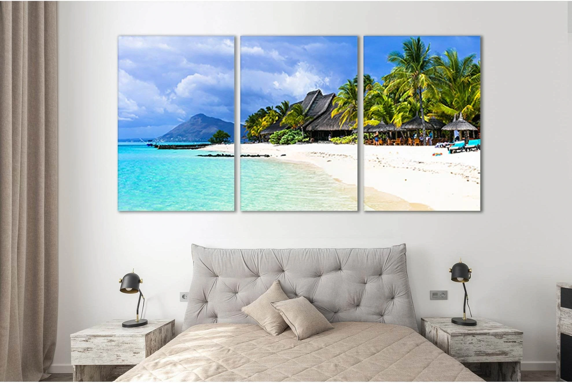Mauritius Islands №SL71 Ready to Hang Canvas Print - Zellart Canvas Prints 0new, ALL_Products, Beach Ocean & Waves