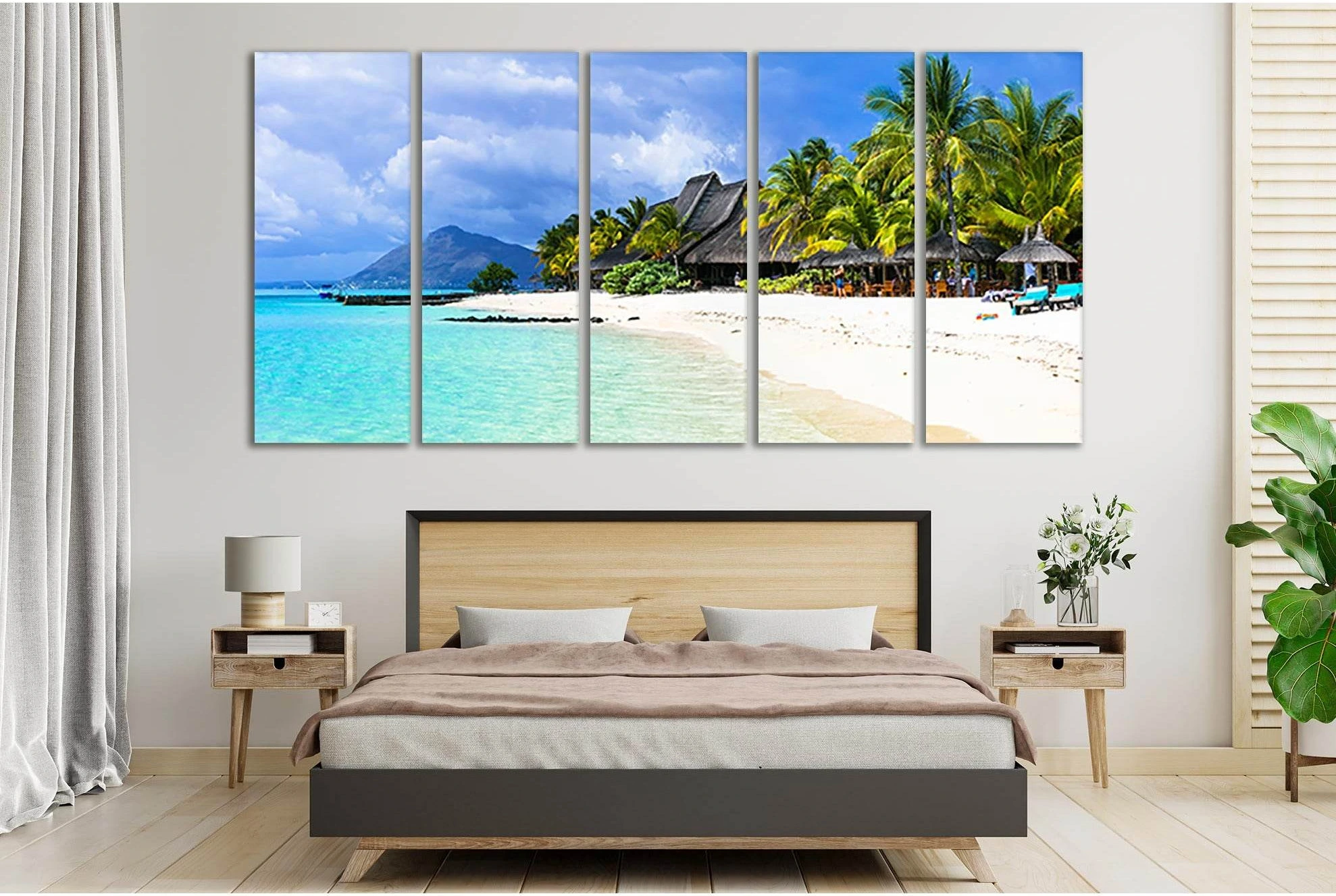 Mauritius Islands №SL71 Ready to Hang Canvas Print - Zellart Canvas Prints 0new, ALL_Products, Beach Ocean & Waves