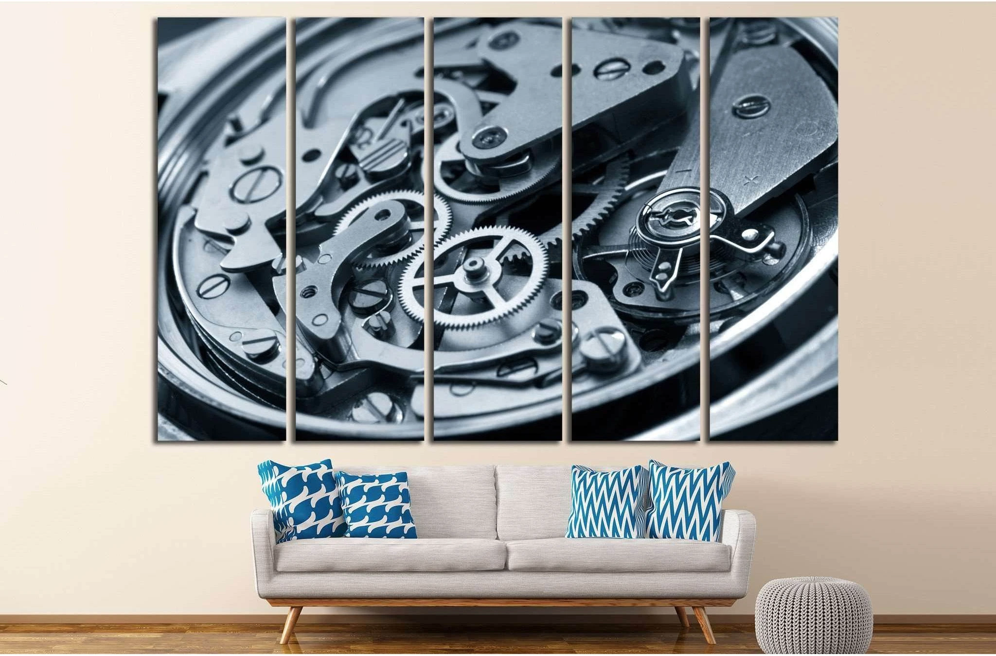 Mechanism of Clock №219 Ready to Hang Canvas Print - Zellart Canvas Prints ALL_Products, wd-219
