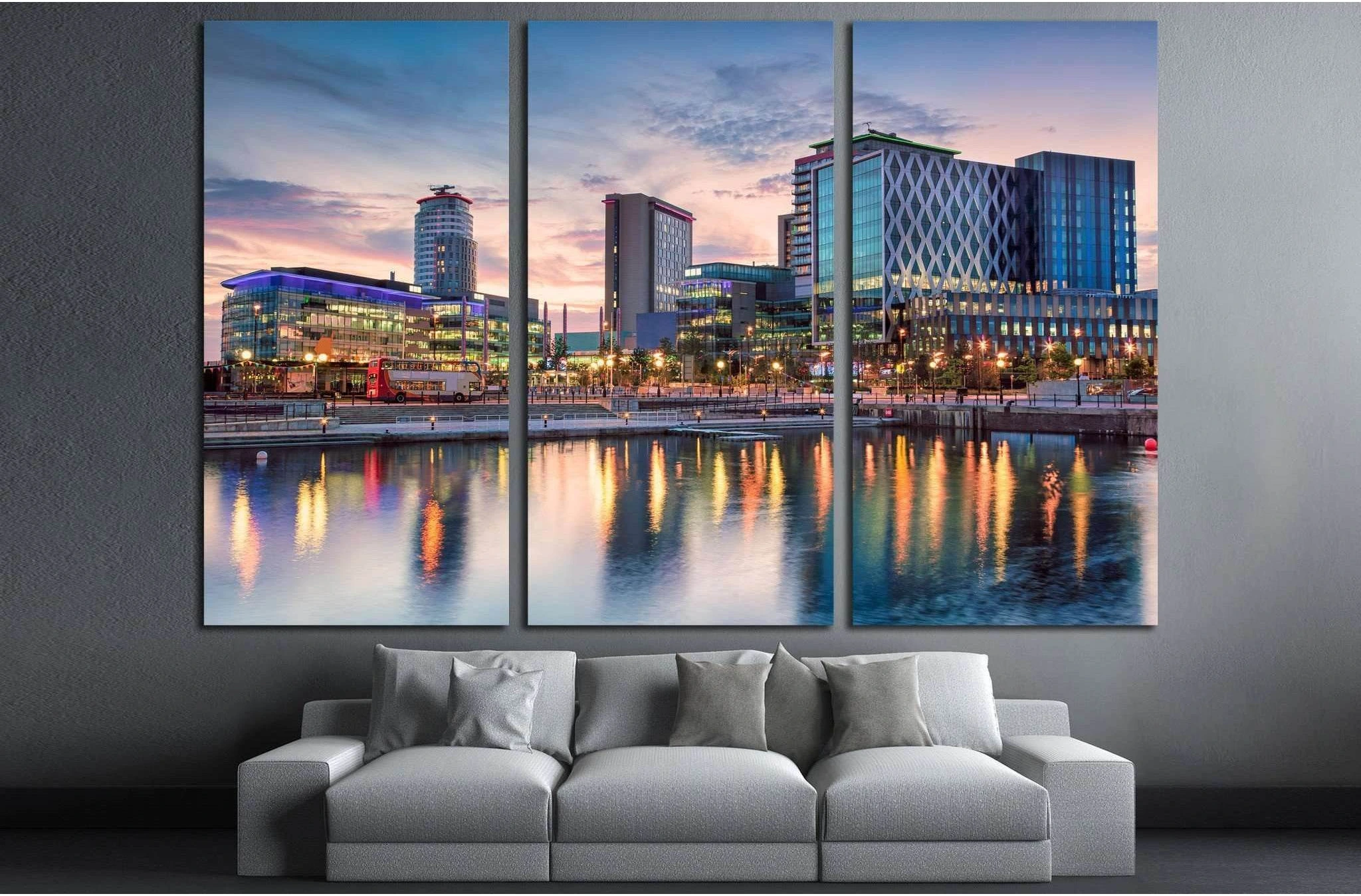 Media City at Salford Quays №2050 Ready to Hang Canvas Print - Zellart Canvas Prints ALL_Products, s-2050