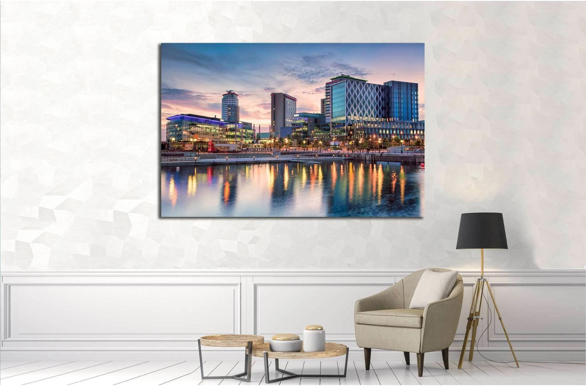 Media City at Salford Quays №2050 Ready to Hang Canvas Print - Zellart Canvas Prints ALL_Products, s-2050