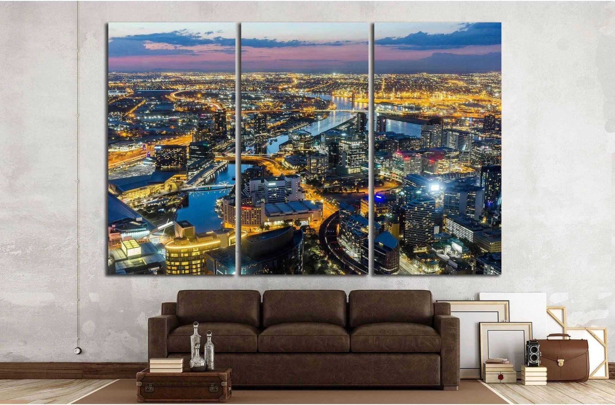 Melbourne City №801 Ready to Hang Canvas Print - Zellart Canvas Prints ALL_Products, s-801