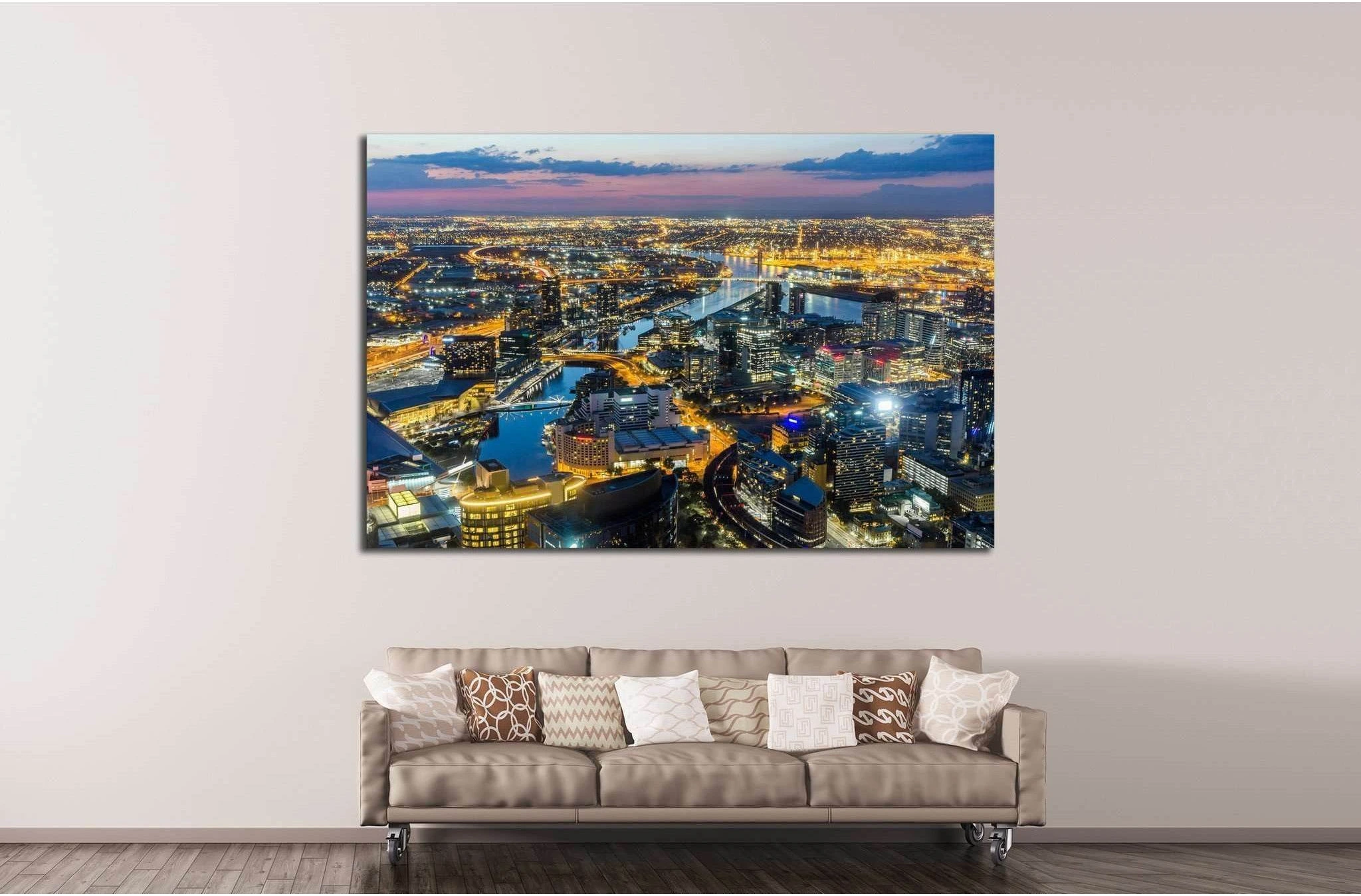 Melbourne City №801 Ready to Hang Canvas Print - Zellart Canvas Prints ALL_Products, s-801