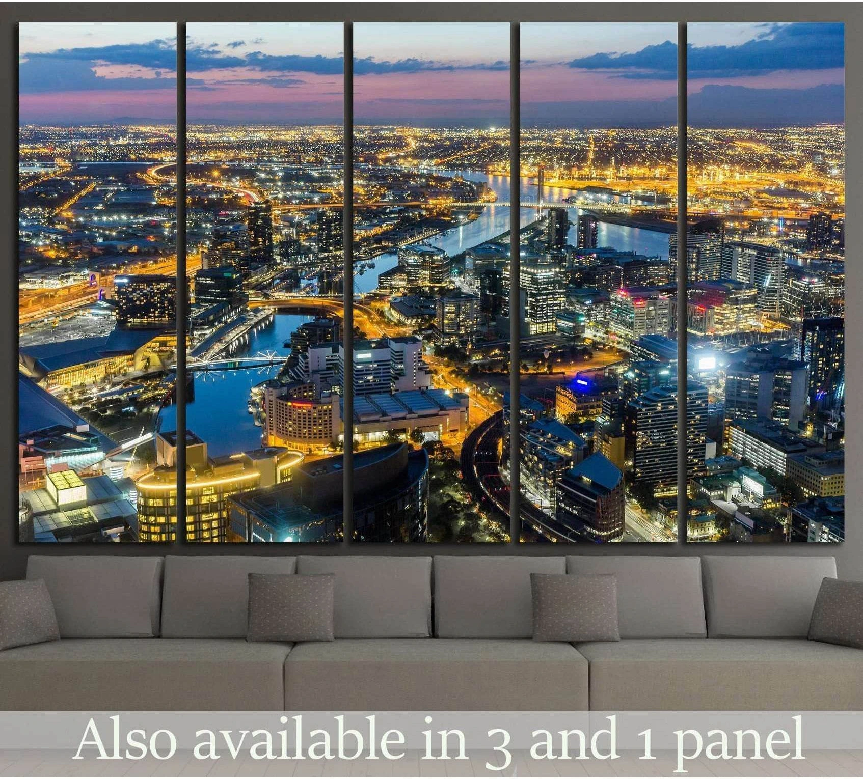 Melbourne City №801 Ready to Hang Canvas Print - Zellart Canvas Prints ALL_Products, s-801