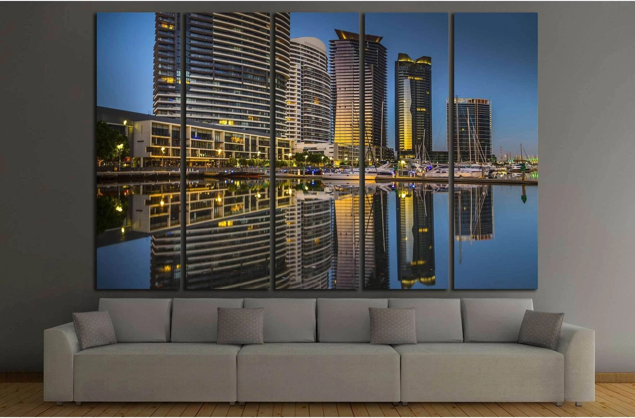 Melbourne city №812 Ready to Hang Canvas Print - Zellart Canvas Prints ALL_Products, s-812