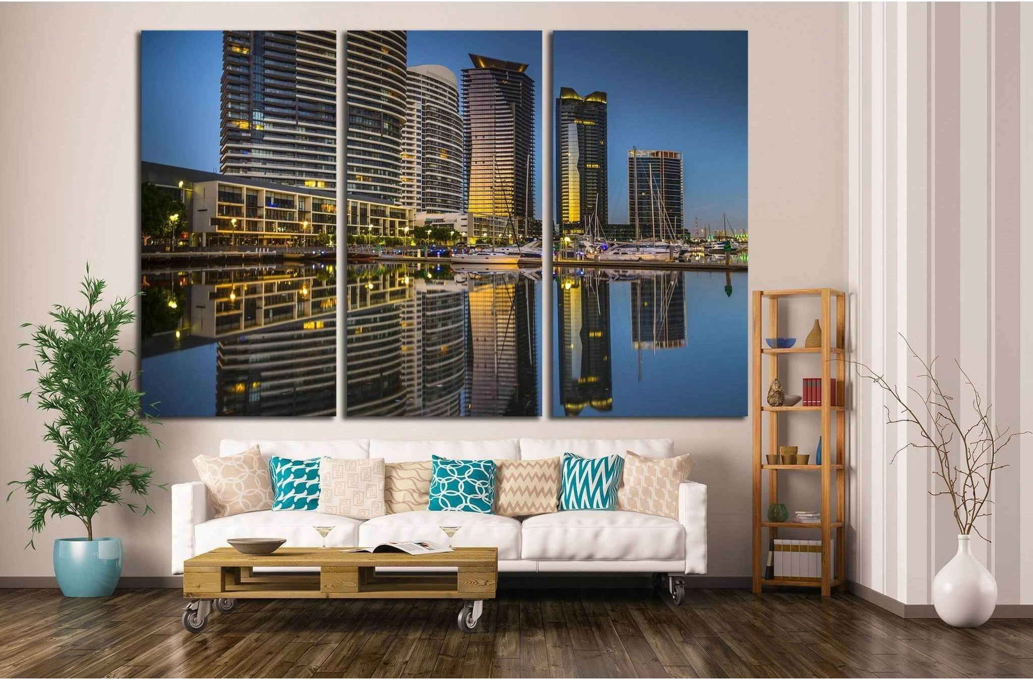 Melbourne city №812 Ready to Hang Canvas Print - Zellart Canvas Prints ALL_Products, s-812