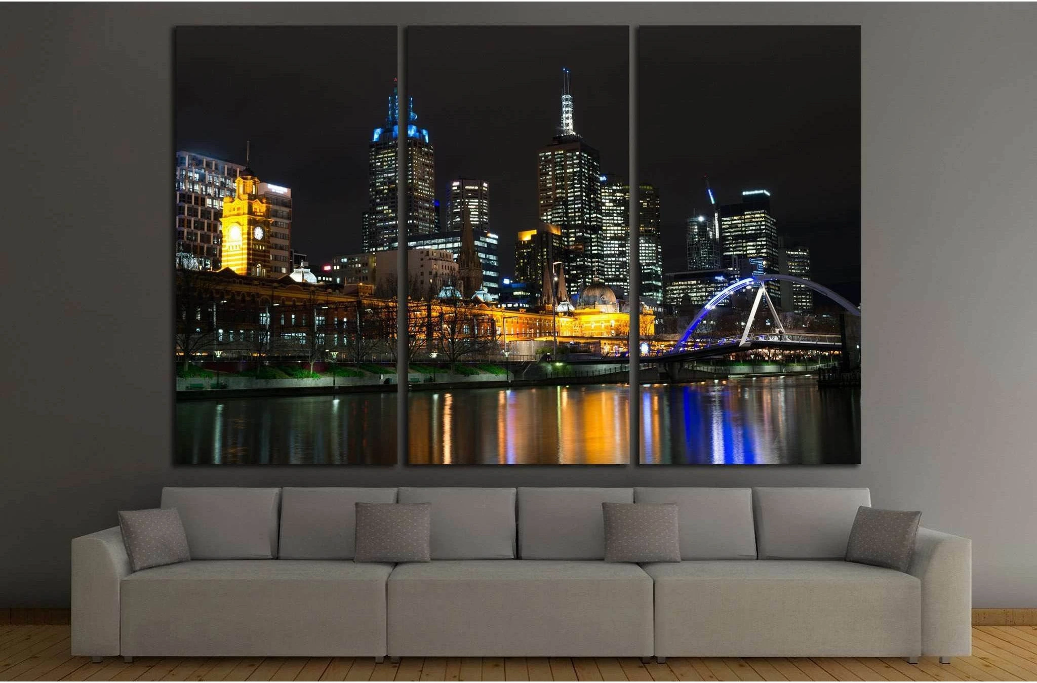 Melbourne's Central Business District №817 Ready to Hang Canvas Print - Zellart Canvas Prints ALL_Products, s-817