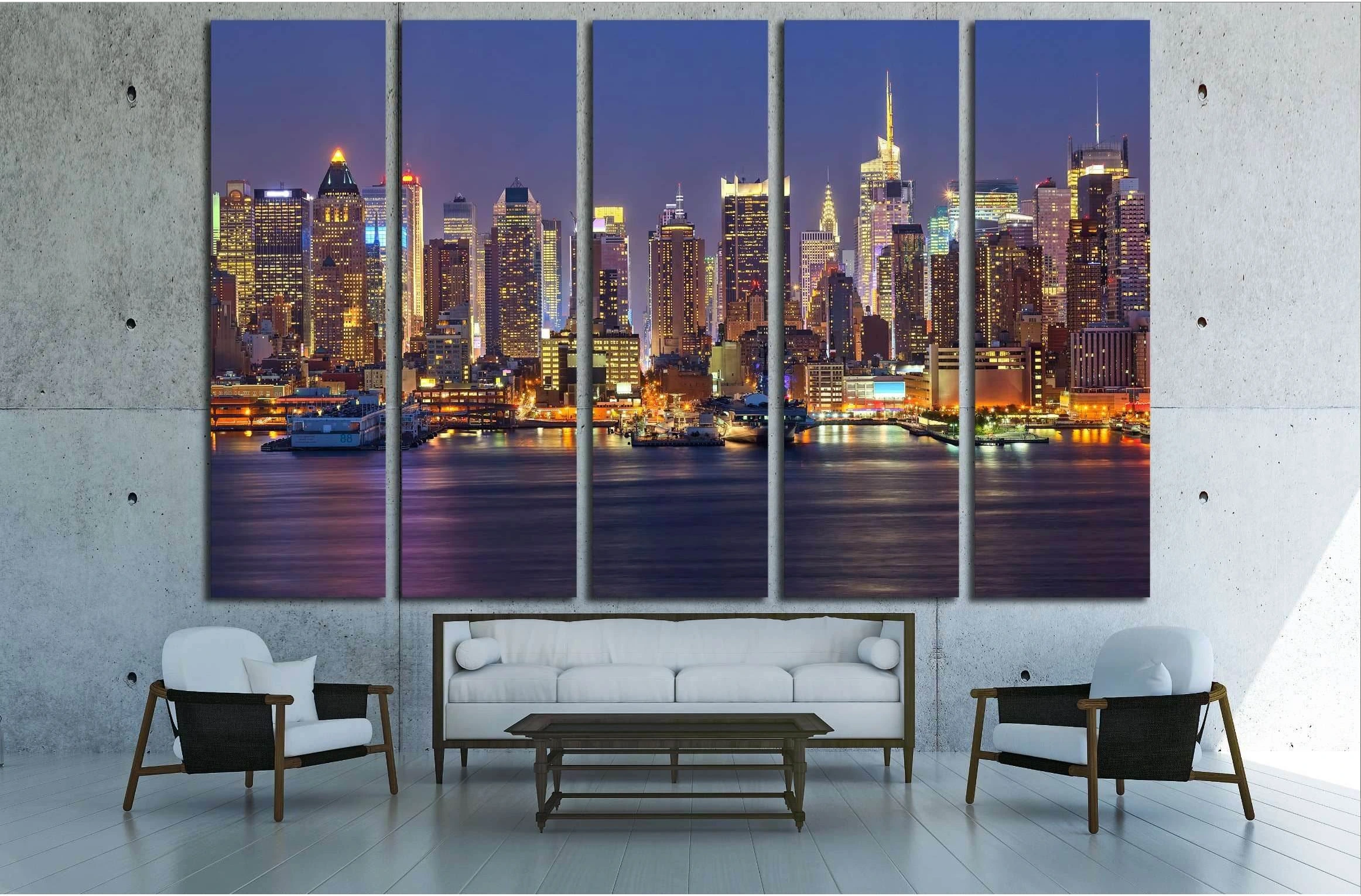 Melbourne skyline looking towards Flinders Street Station №2611 Ready to Hang Canvas Print - Zellart Canvas Prints ALL_Products, s-2611