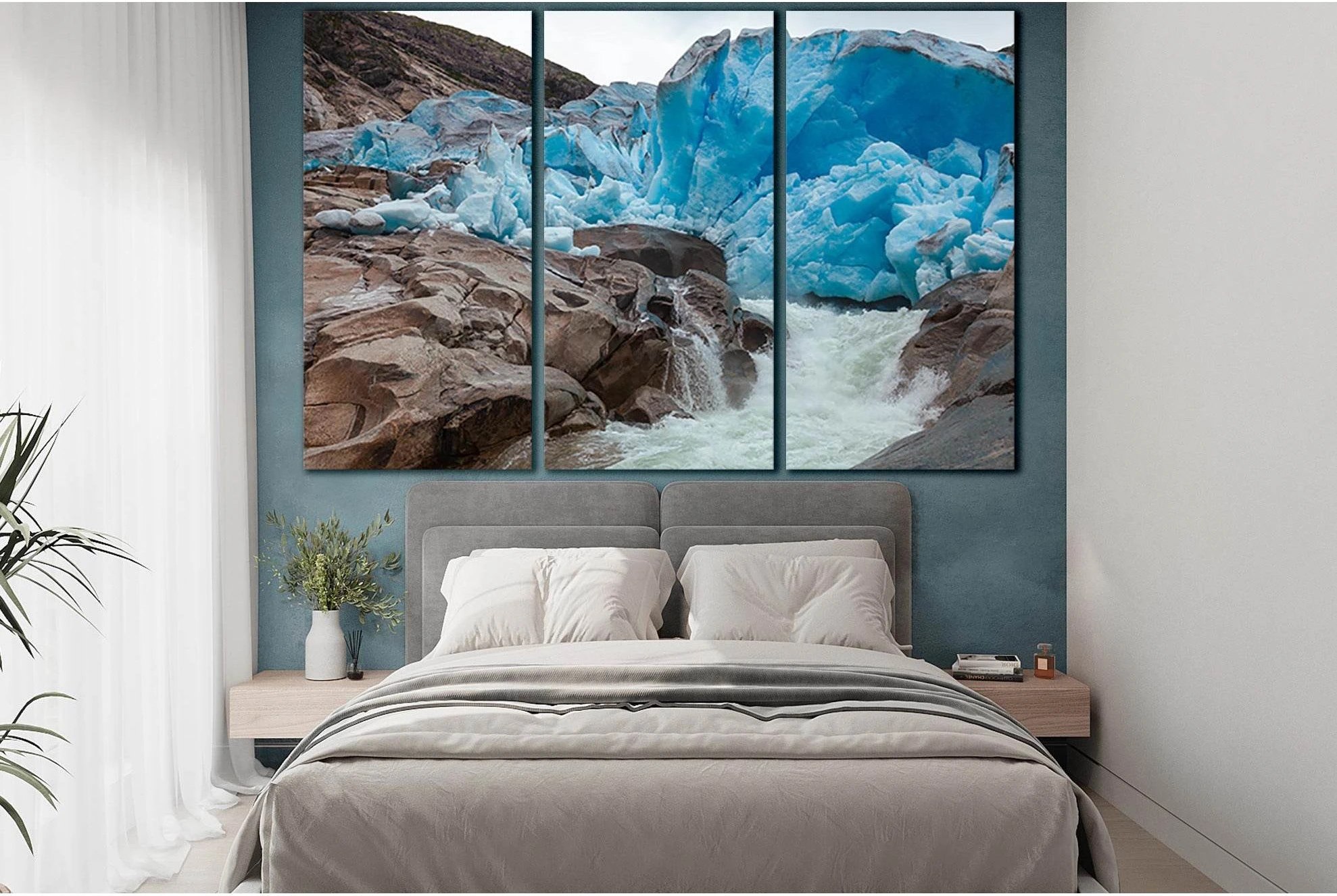 Melting Nigardsbreen Glacier №SL1328 Ready to Hang Canvas Print - Zellart Canvas Prints 0new, ALL_Products, Glacials