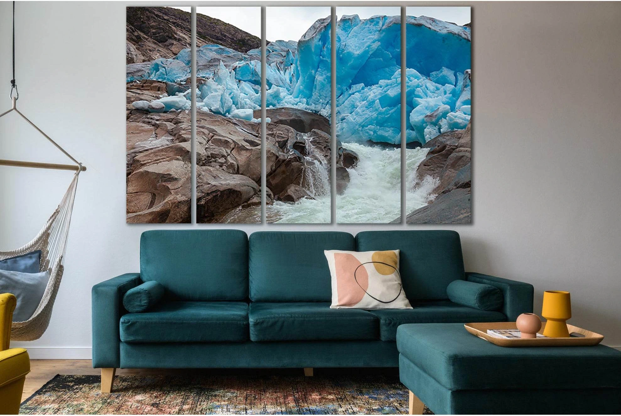 Melting Nigardsbreen Glacier №SL1328 Ready to Hang Canvas Print - Zellart Canvas Prints 0new, ALL_Products, Glacials