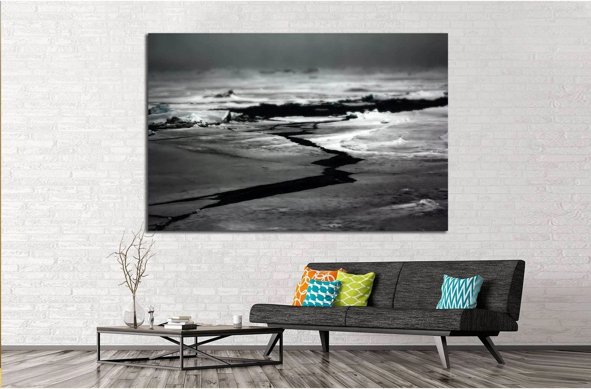 melting of the ice at the North pole №1405 Ready to Hang Canvas Print - Zellart Canvas Prints ALL_Products, s-1405