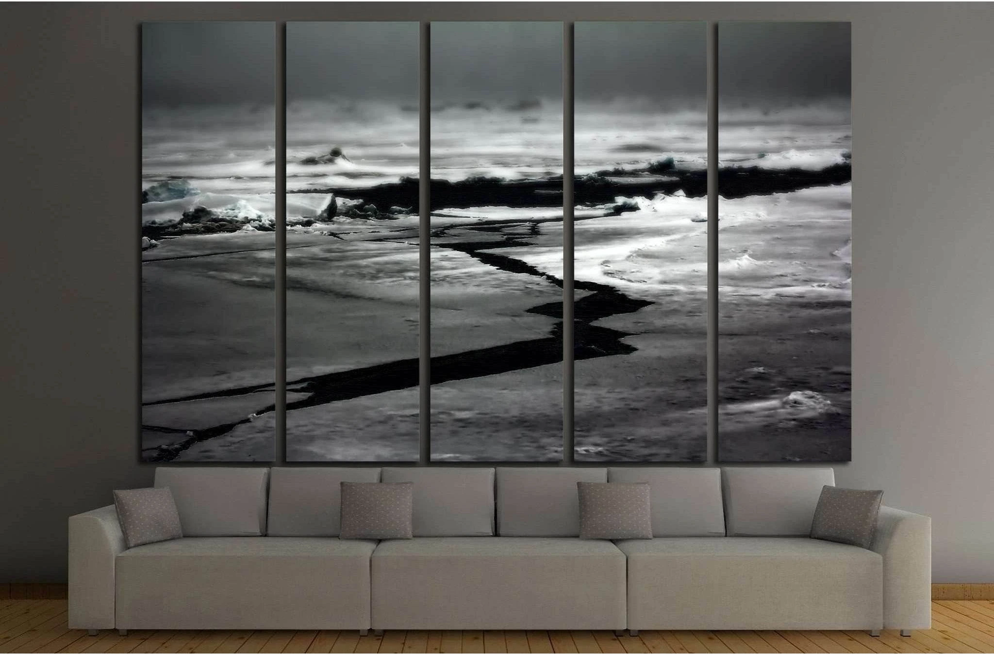 melting of the ice at the North pole №1405 Ready to Hang Canvas Print - Zellart Canvas Prints ALL_Products, s-1405