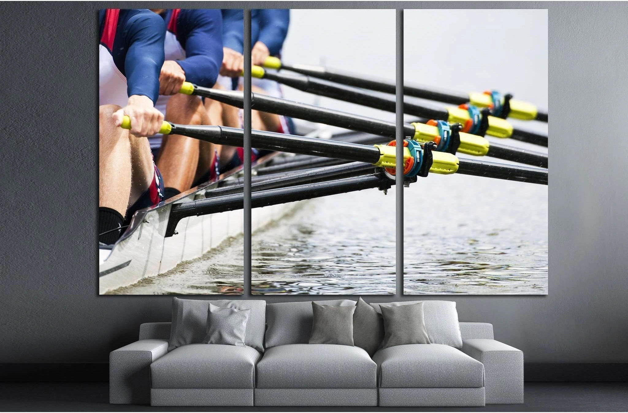 men's quadruple skulls rowing team №1371 Ready to Hang Canvas Print - Zellart Canvas Prints ALL_Products, s-1371