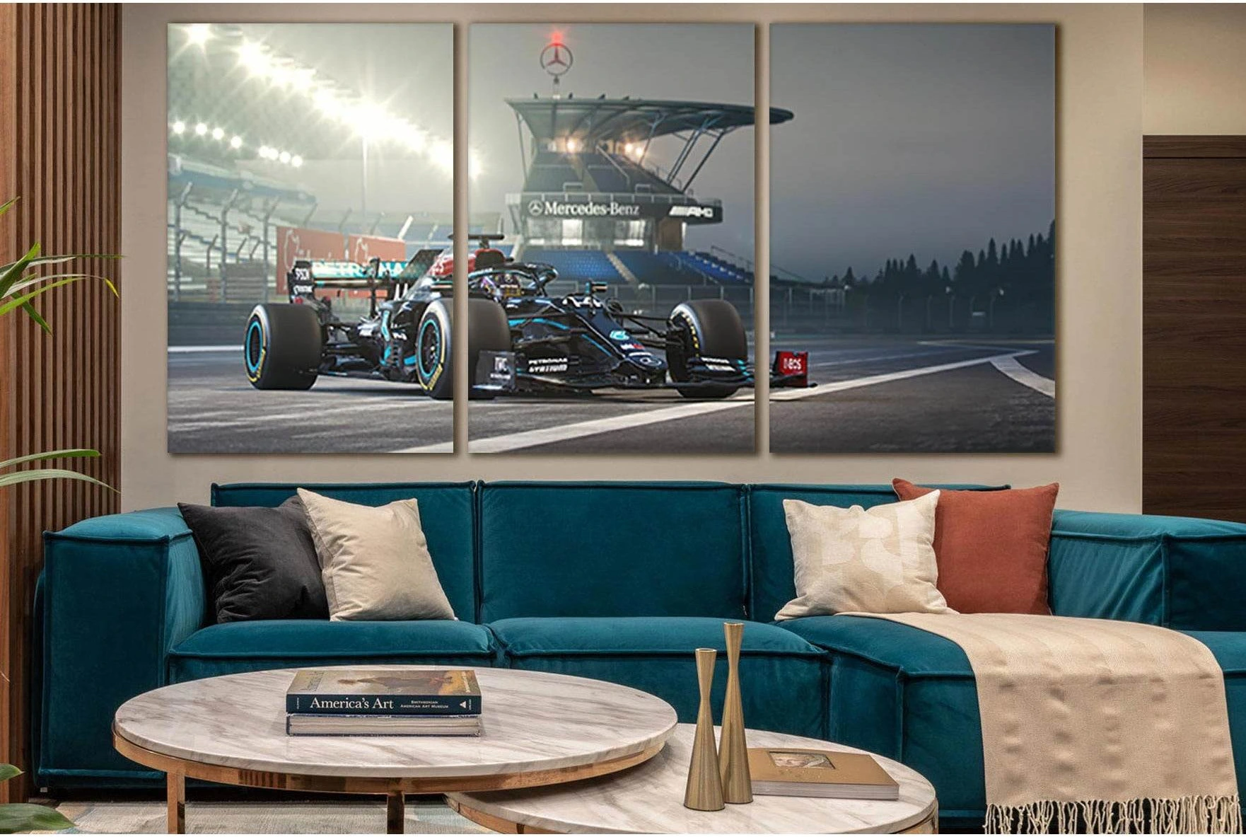 Mercedes-AMG F1 №SL943 Ready to Hang Canvas Print - Zellart Canvas Prints 0new, ALL_Products, Sports & Motivation