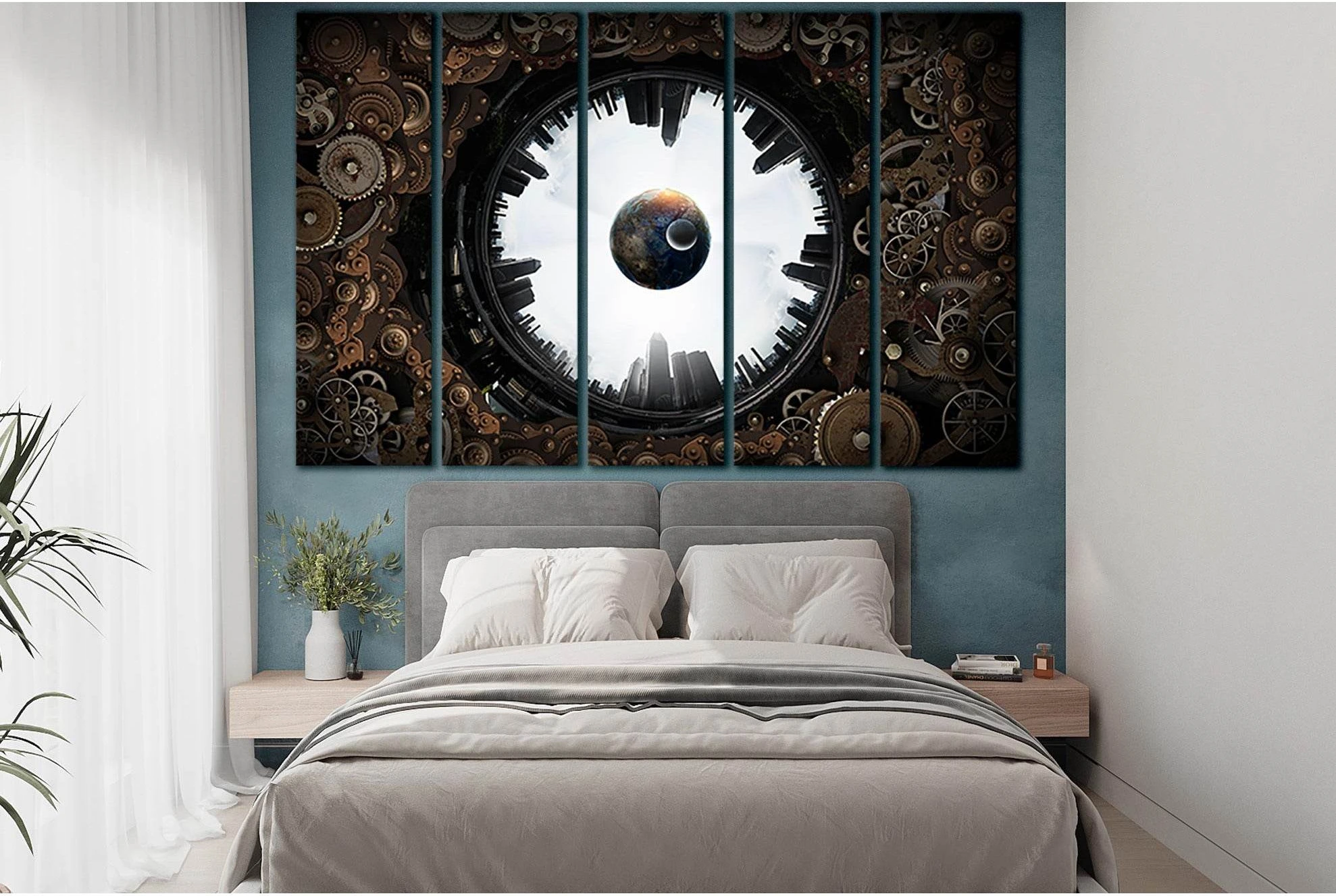 Metal Gear Mechanism №SL1451 Ready to Hang Canvas Print - Zellart Canvas Prints 0new, ALL_Products, Engine