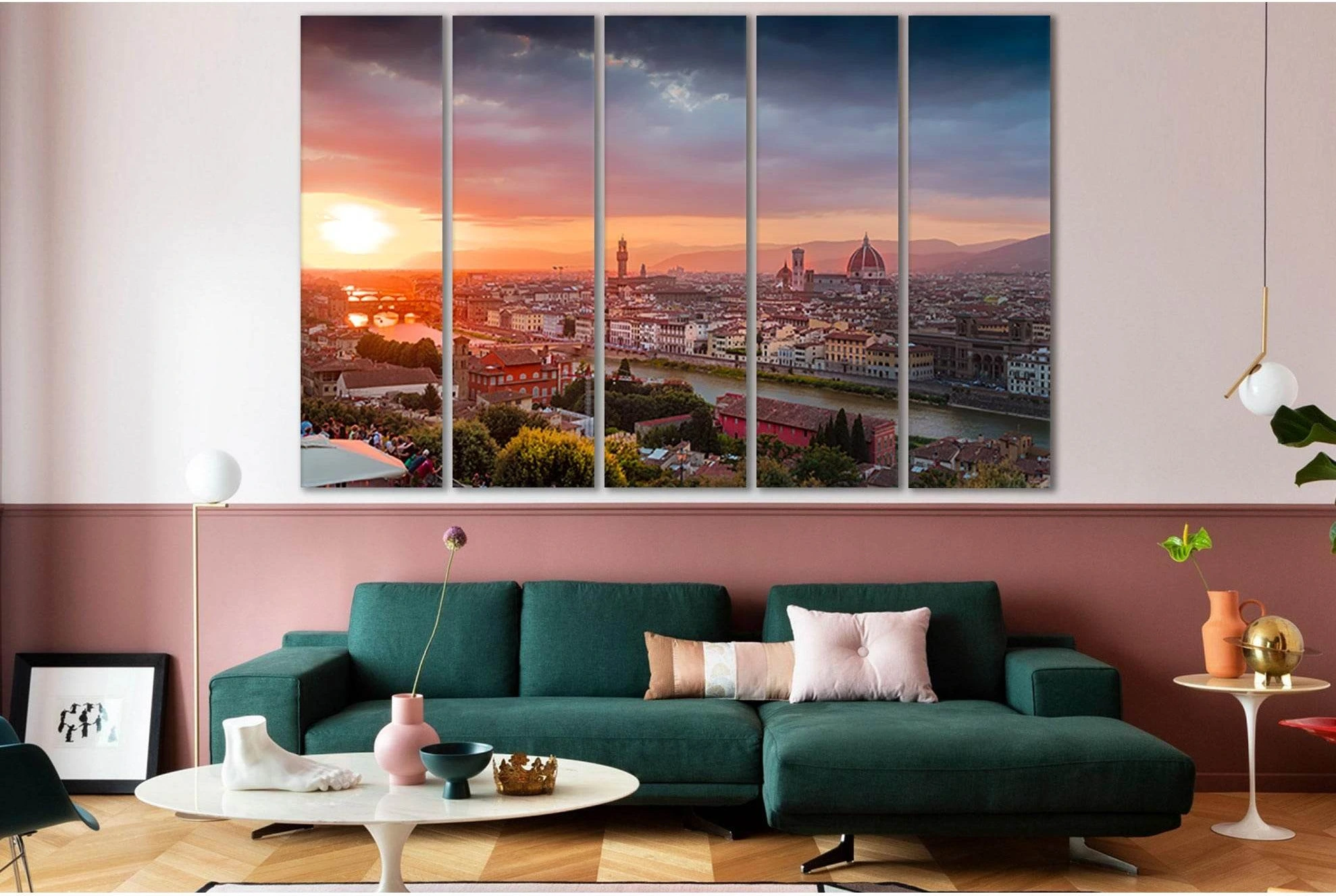 Metropolitan City Of Florence Italy №SL337 Ready to Hang Canvas Print - Zellart Canvas Prints 0new, ALL_Products, Cityscapes & Skylines