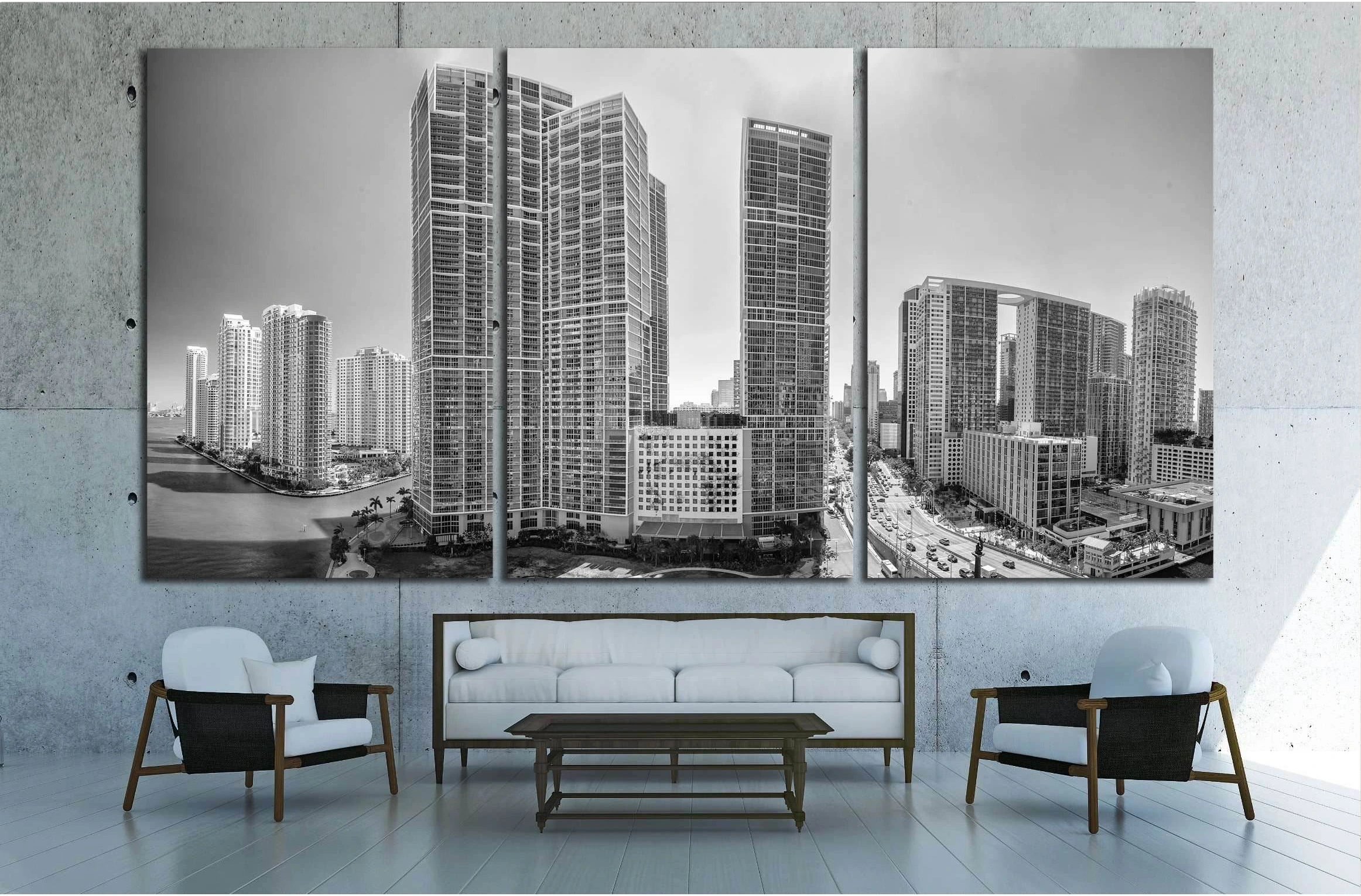 MIAMI №2735 Ready to Hang Canvas Print - Zellart Canvas Prints ALL_Products, s-2735
