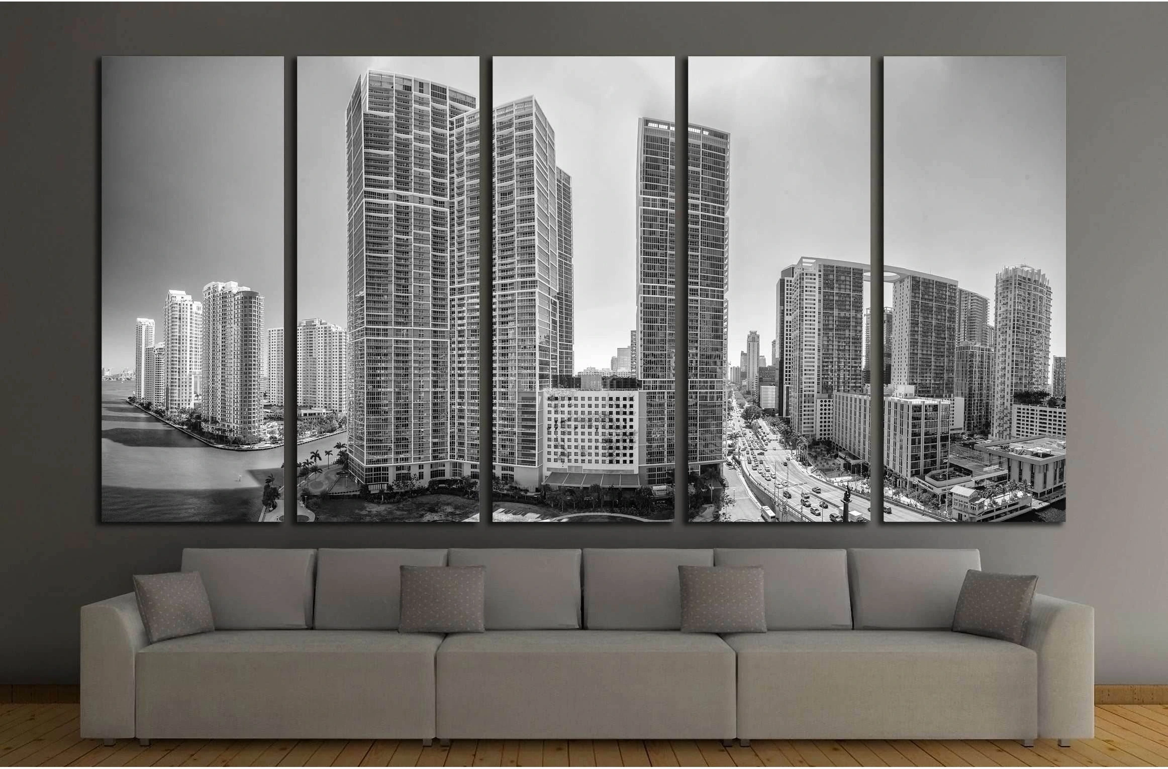 MIAMI №2735 Ready to Hang Canvas Print - Zellart Canvas Prints ALL_Products, s-2735