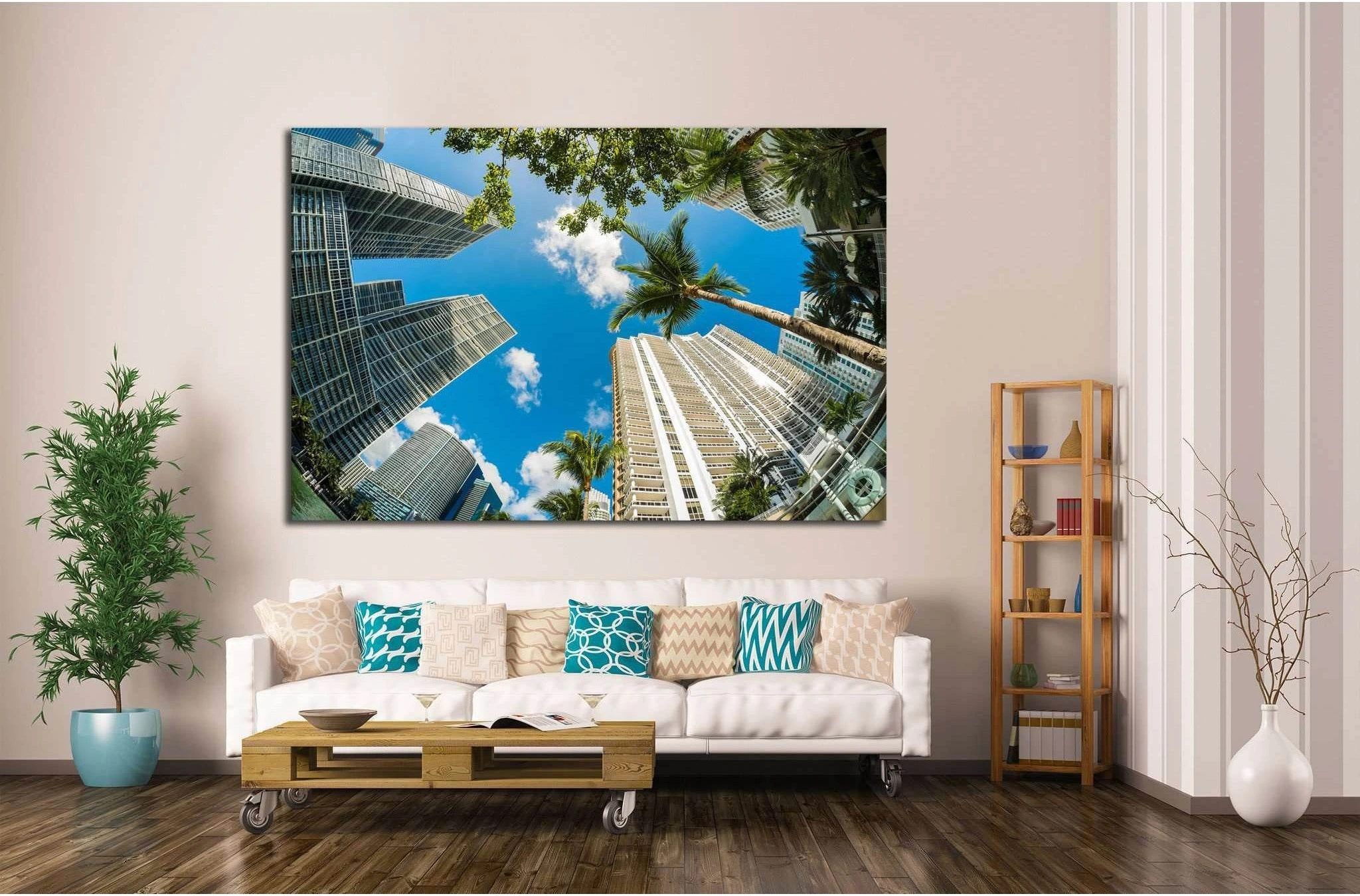 Miami along Biscayne Bay №1089 Ready to Hang Canvas Print - Zellart Canvas Prints ALL_Products, s-1089