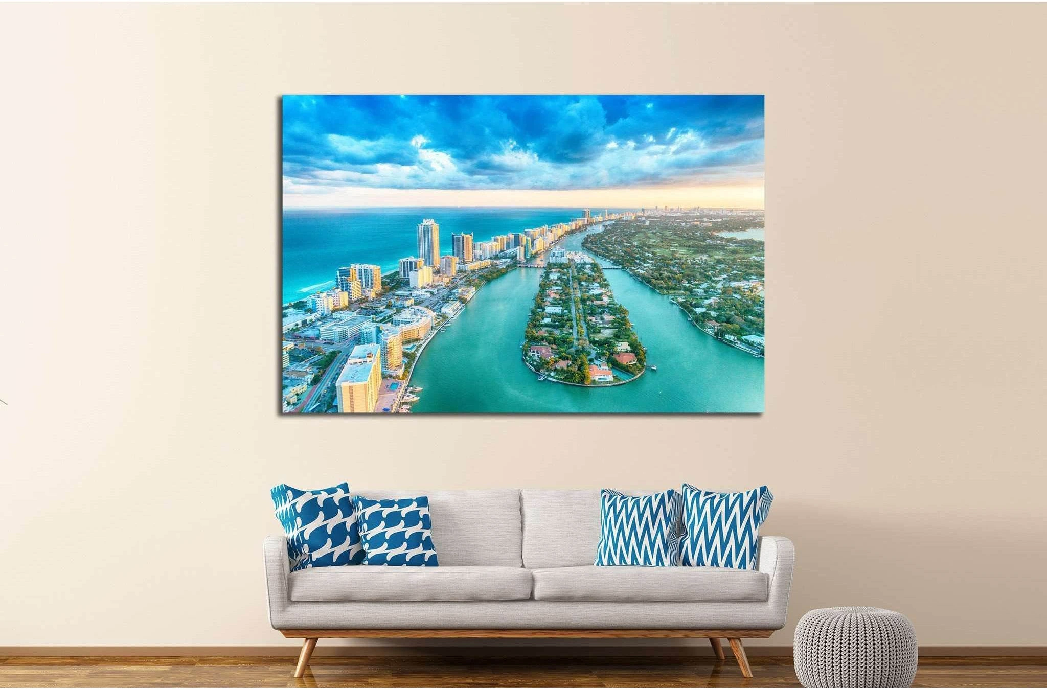 Miami Beach №1030 Ready to Hang Canvas Print - Zellart Canvas Prints ALL_Products, s-1030