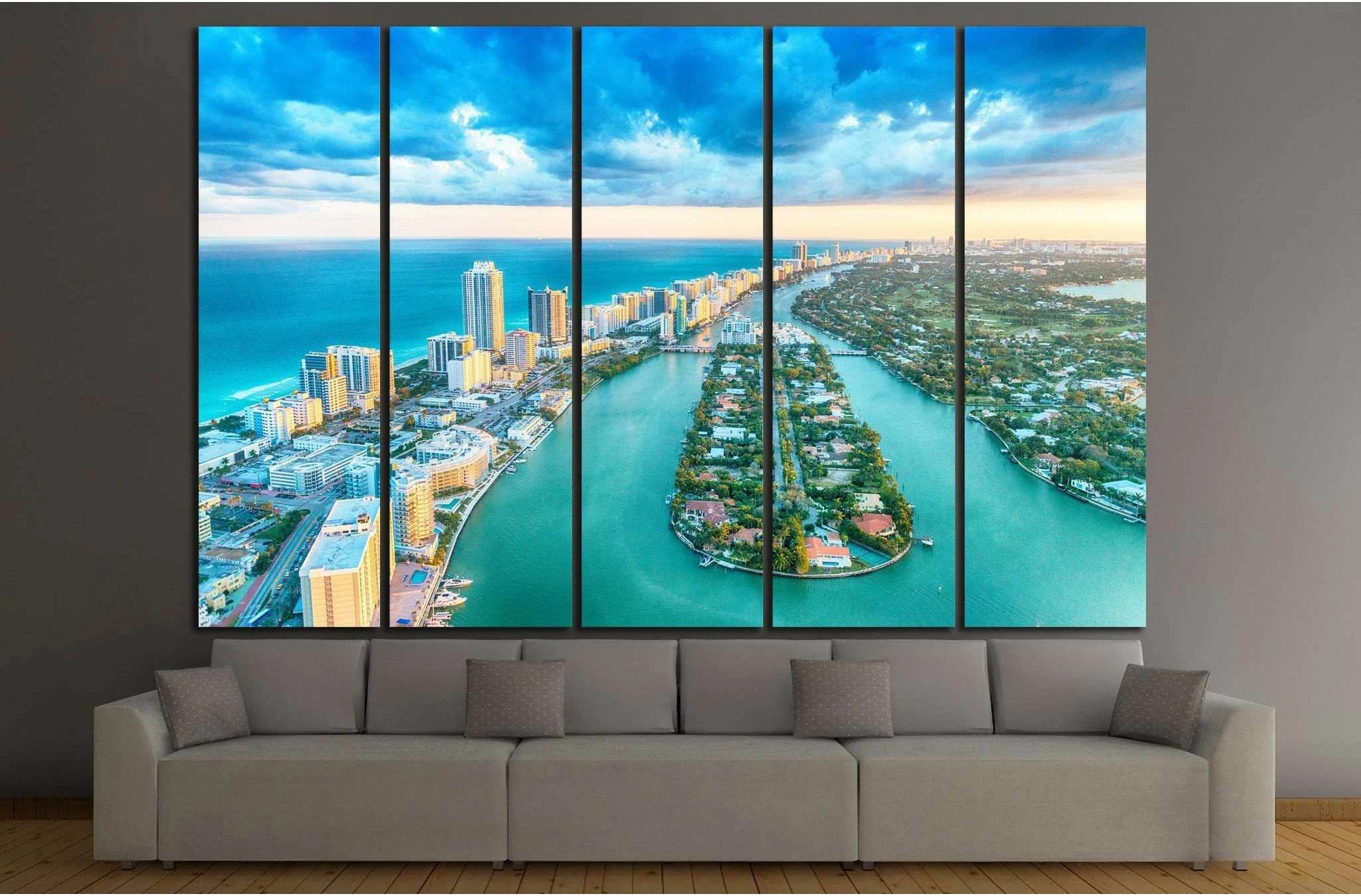 Miami Beach №1030 Ready to Hang Canvas Print - Zellart Canvas Prints ALL_Products, s-1030