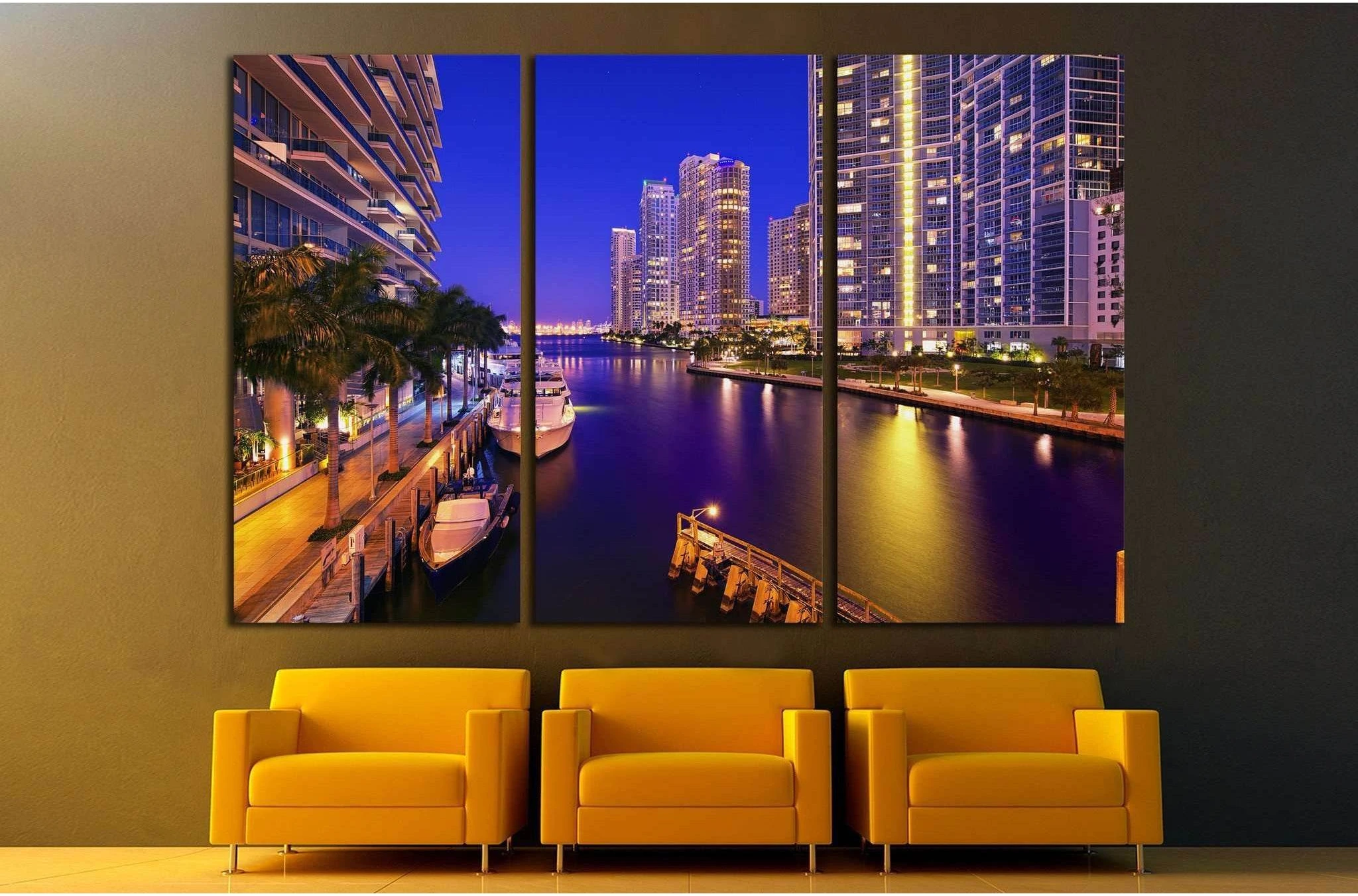 Miami, Florida, United States №1093 Ready to Hang Canvas Print - Zellart Canvas Prints ALL_Products, s-1093
