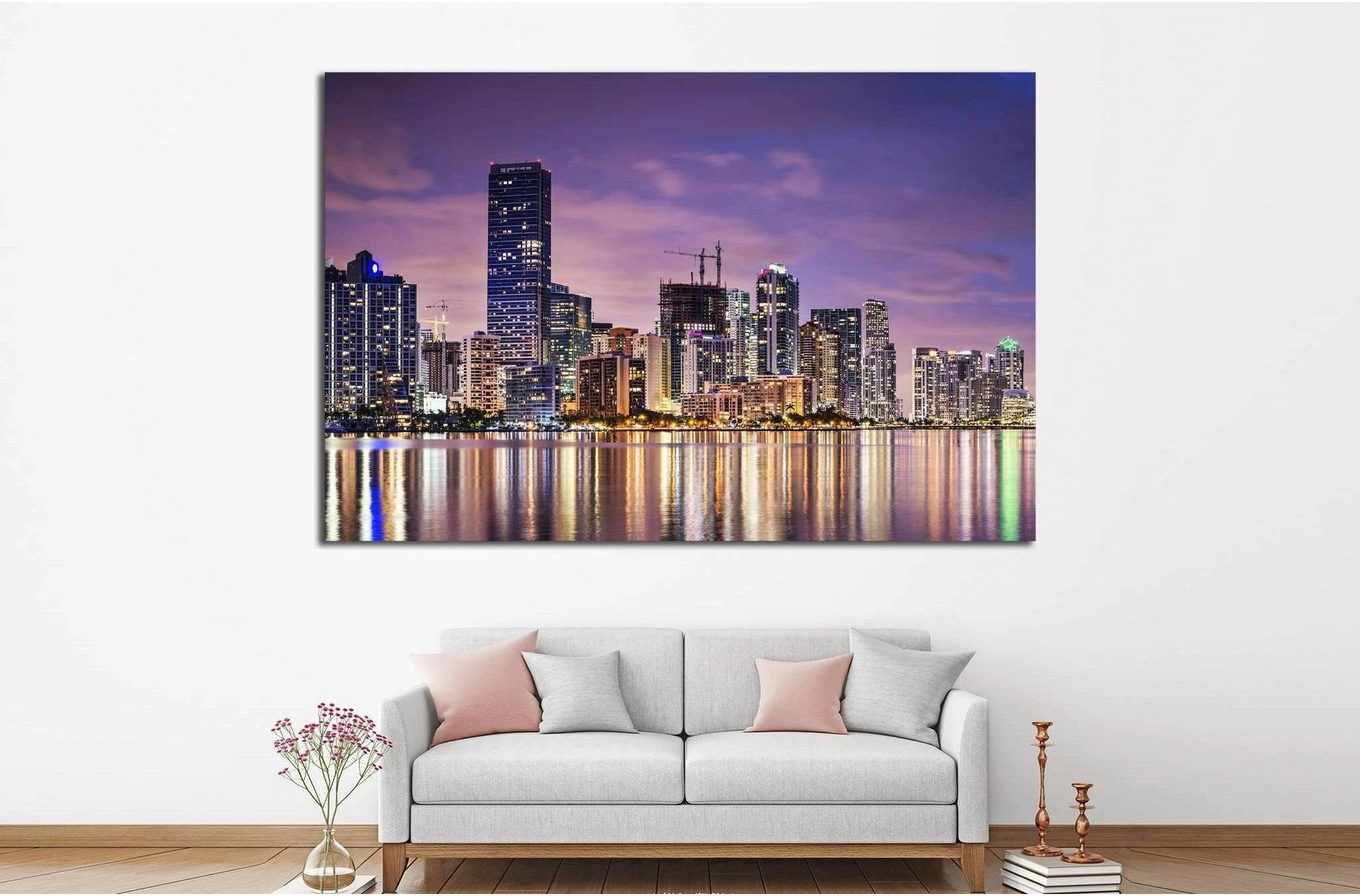 Miami, Florida, USA №1090 Ready to Hang Canvas Print - Zellart Canvas Prints ALL_Products, s-1090