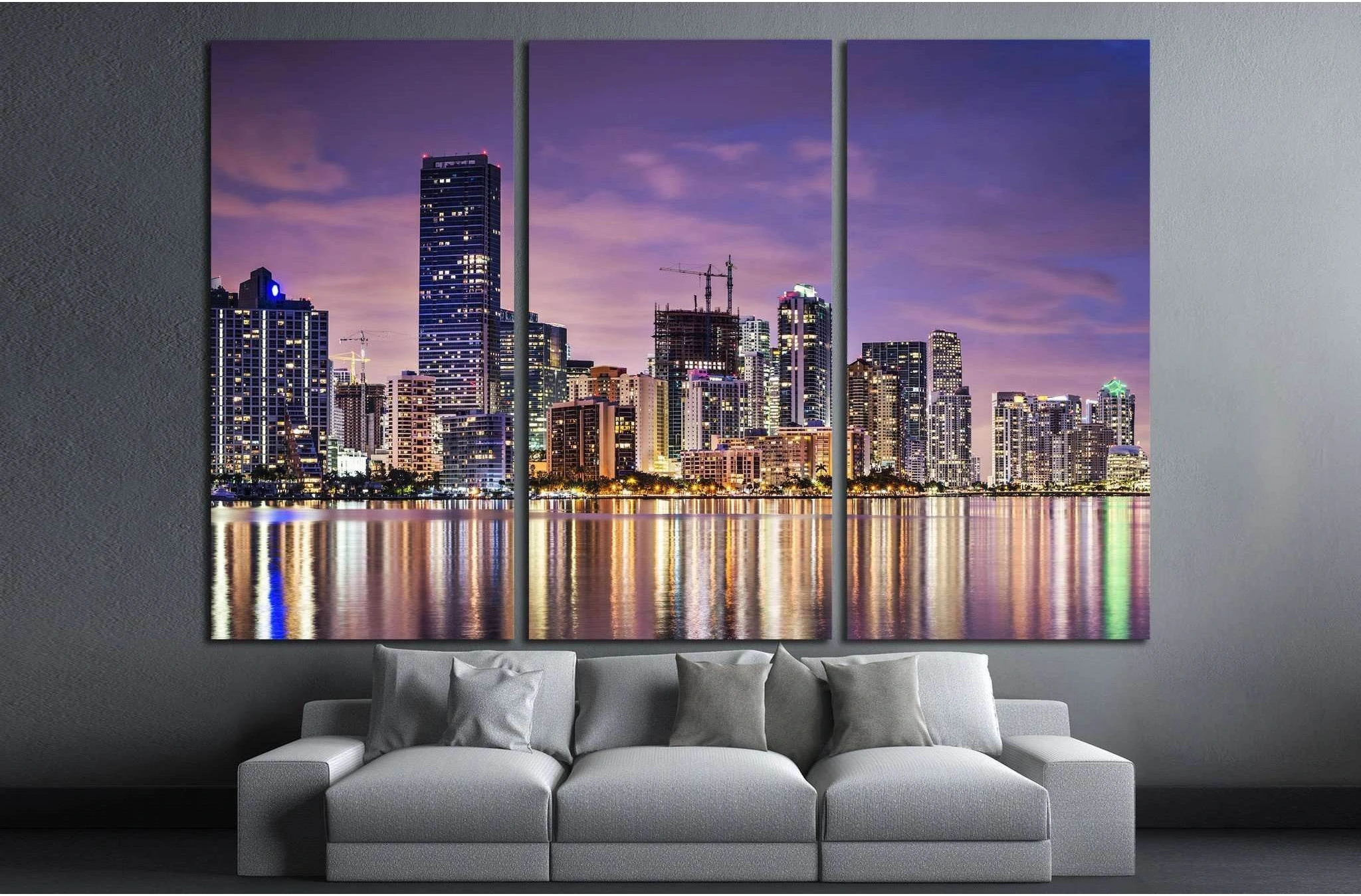 Miami, Florida, USA №1090 Ready to Hang Canvas Print - Zellart Canvas Prints ALL_Products, s-1090