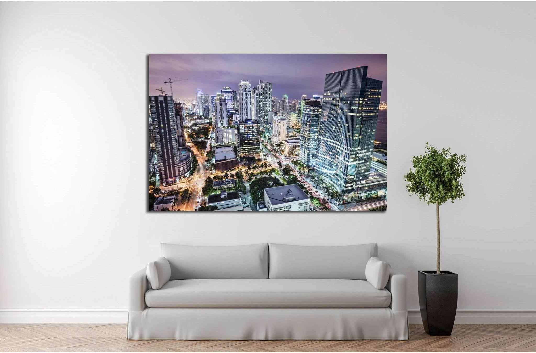 Miami, Florida, USA №1091 Ready to Hang Canvas Print - Zellart Canvas Prints ALL_Products, s-1091