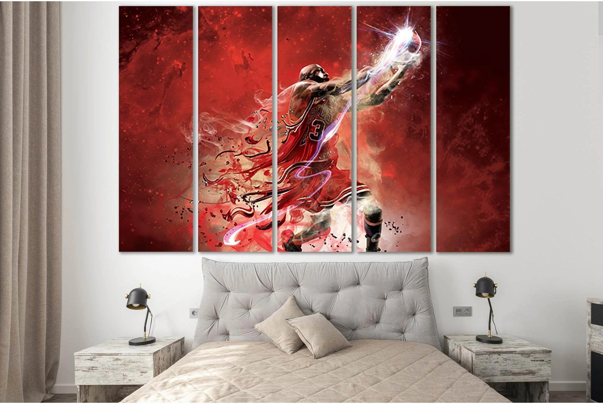 Michael Jordan Art Photos №SL947 Ready to Hang Canvas Print - Zellart Canvas Prints 0new, ALL_Products, Sports & Motivation