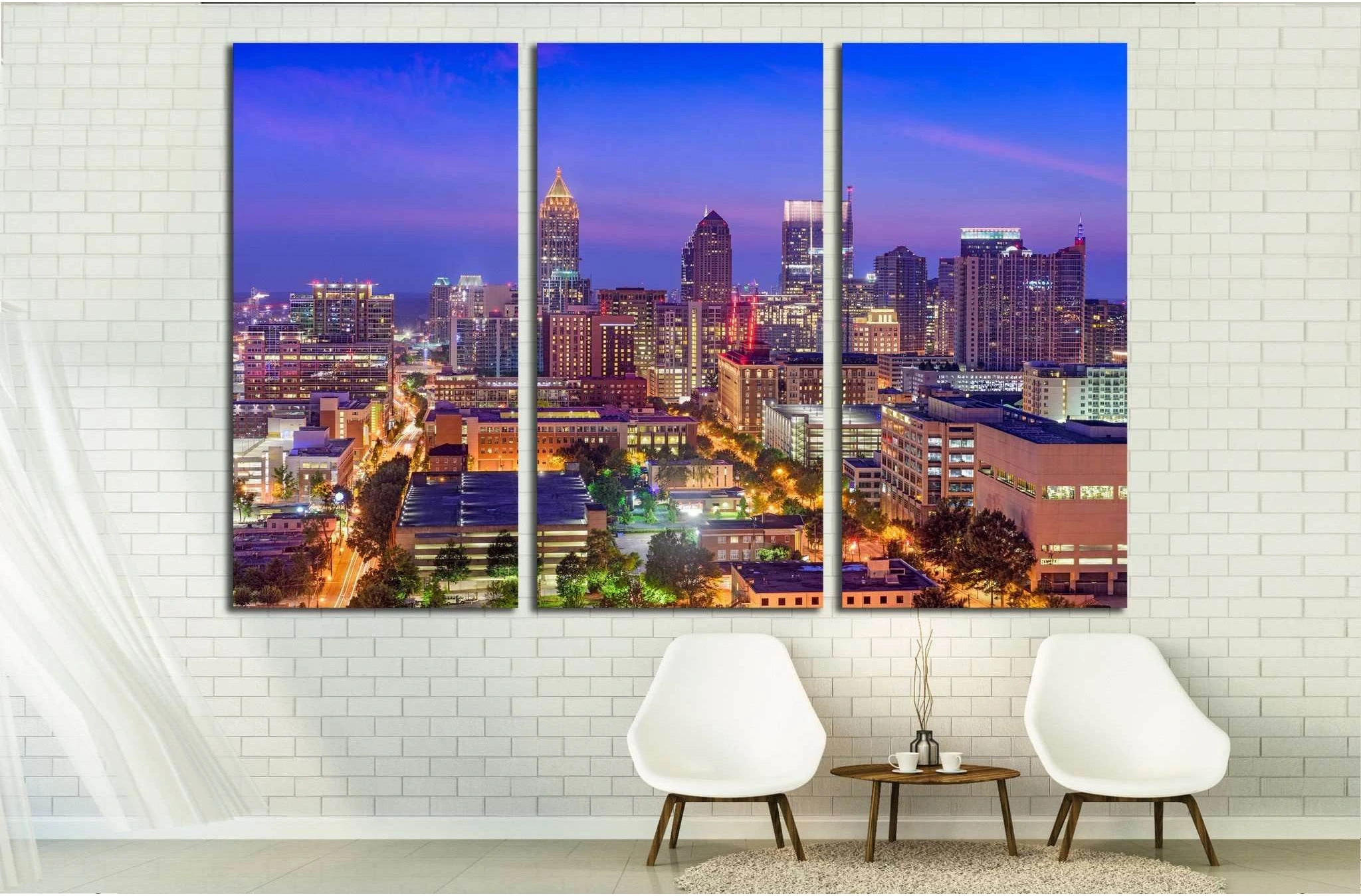 Midtown Atlanta Skyline №1729 Ready to Hang Canvas Print - Zellart Canvas Prints ALL_Products, s-1729